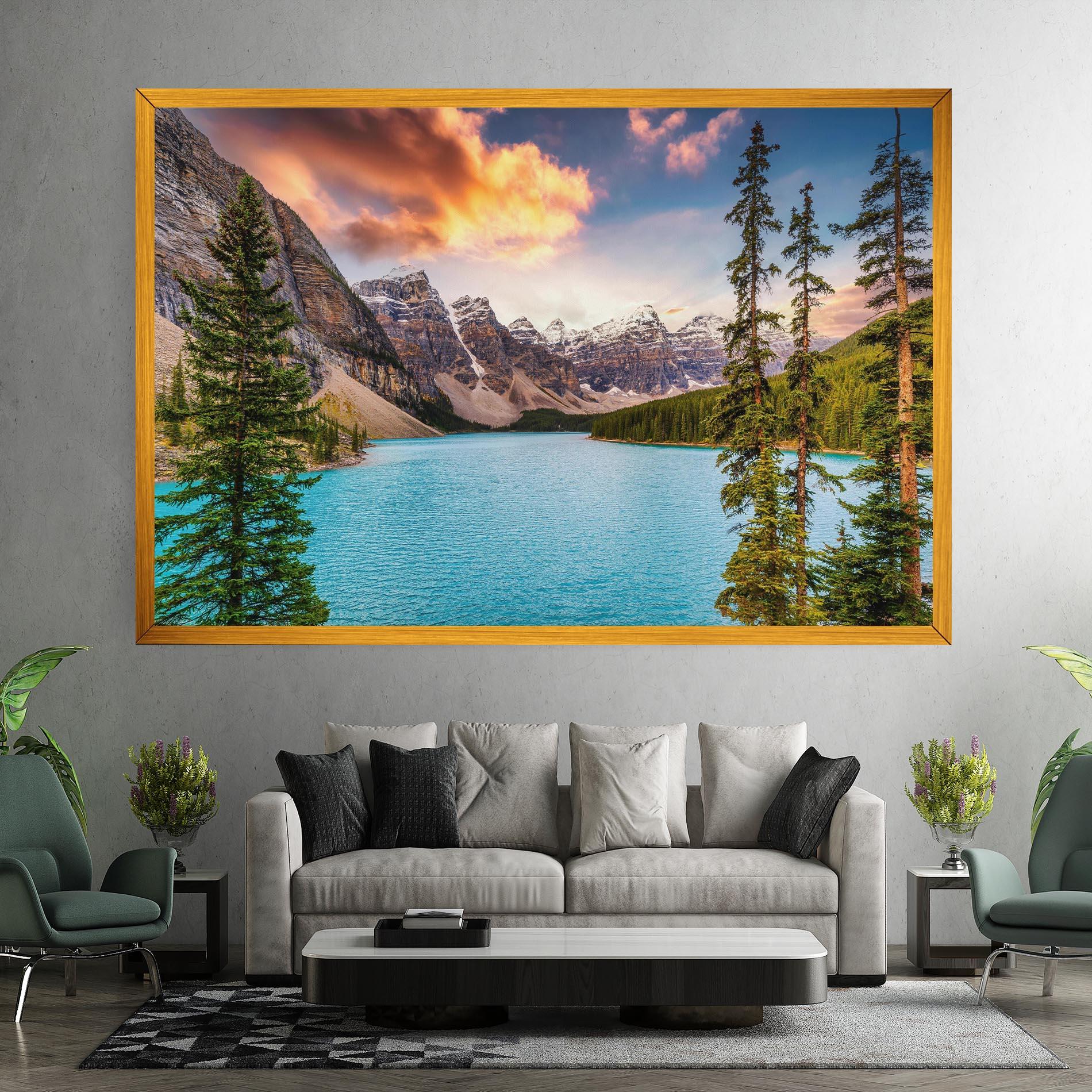 Leinwandbild Blue Magic Lake mockup 7