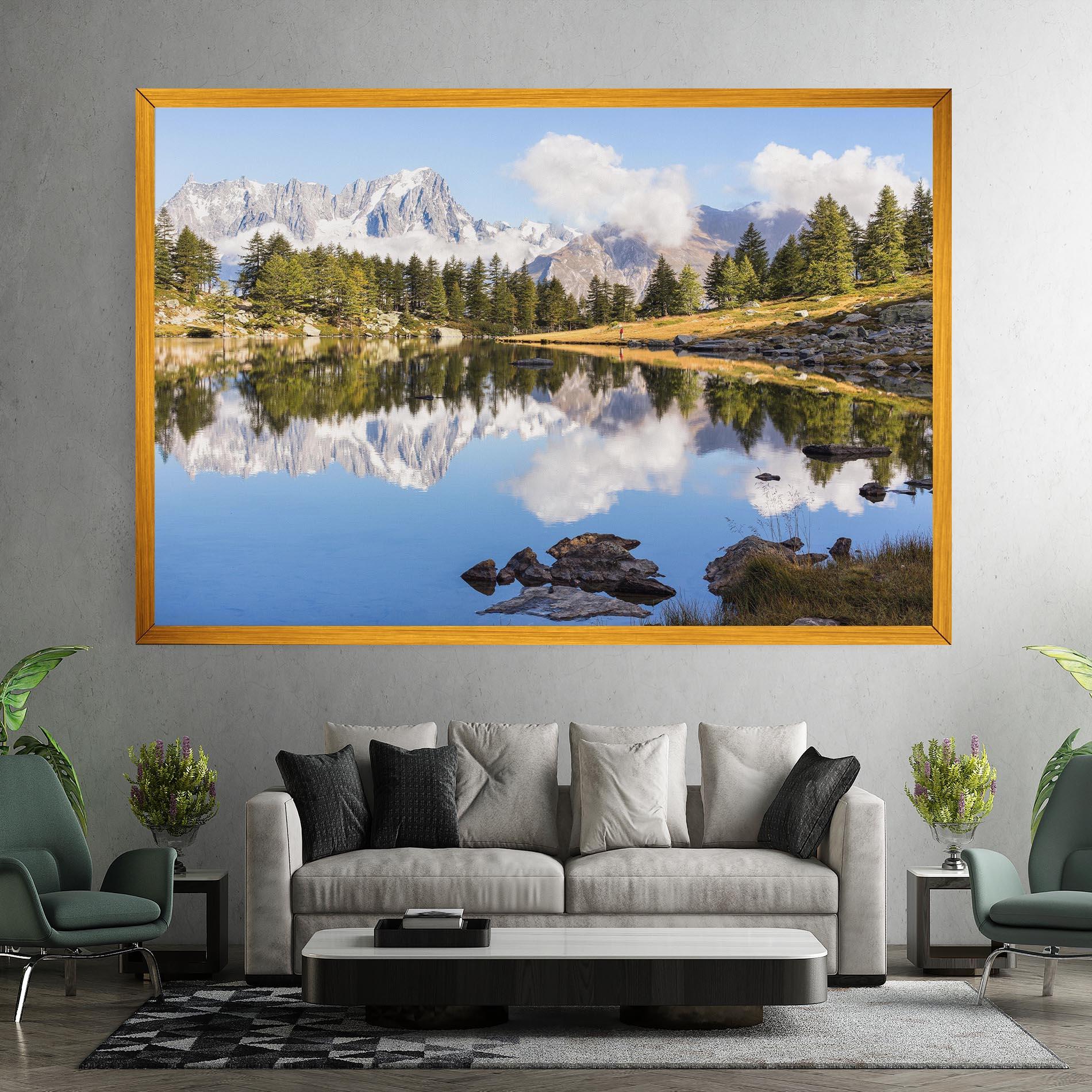 Leinwandbild Mountain Reflection mockup 7