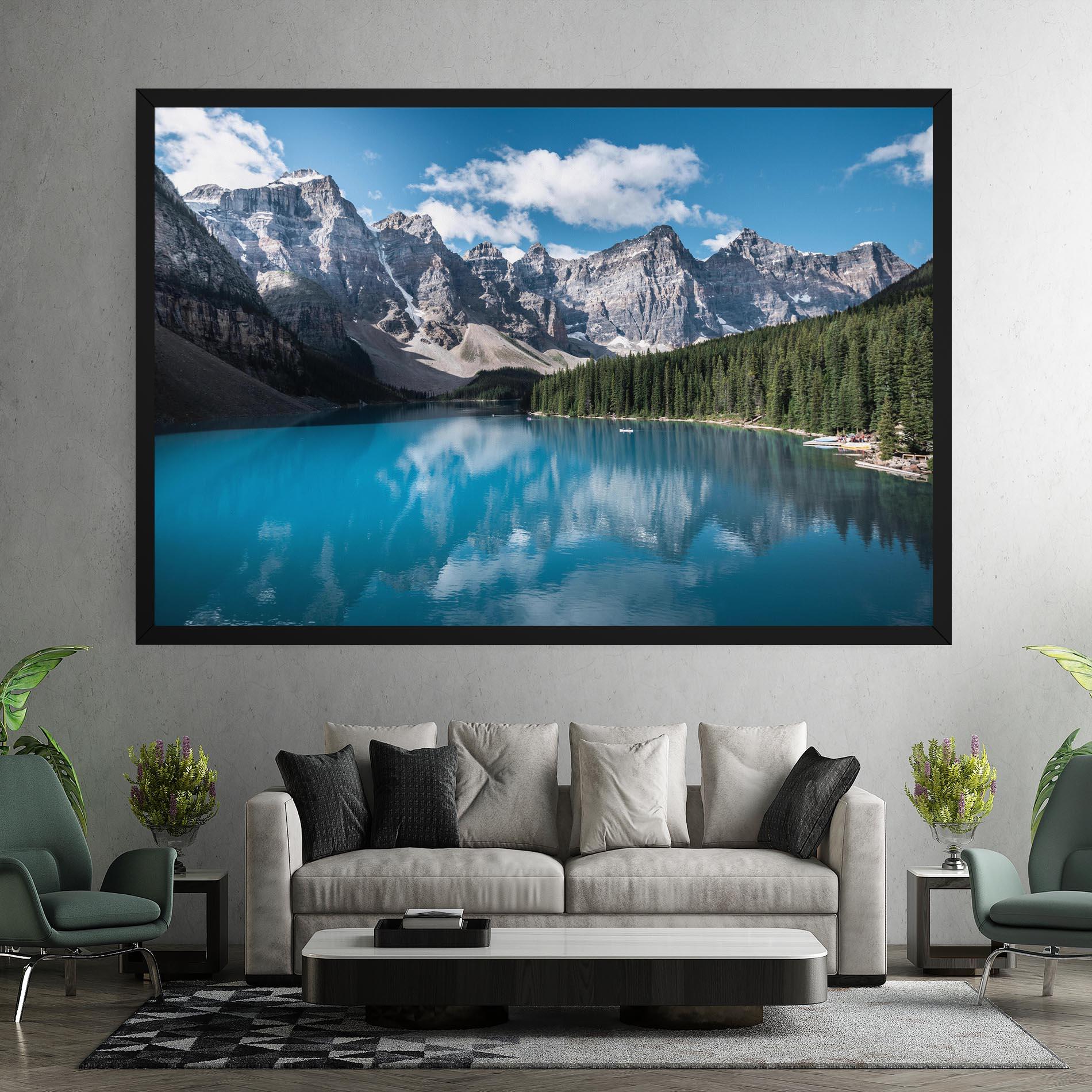 Leinwandbild Beautiful Lake Canada mockup 7