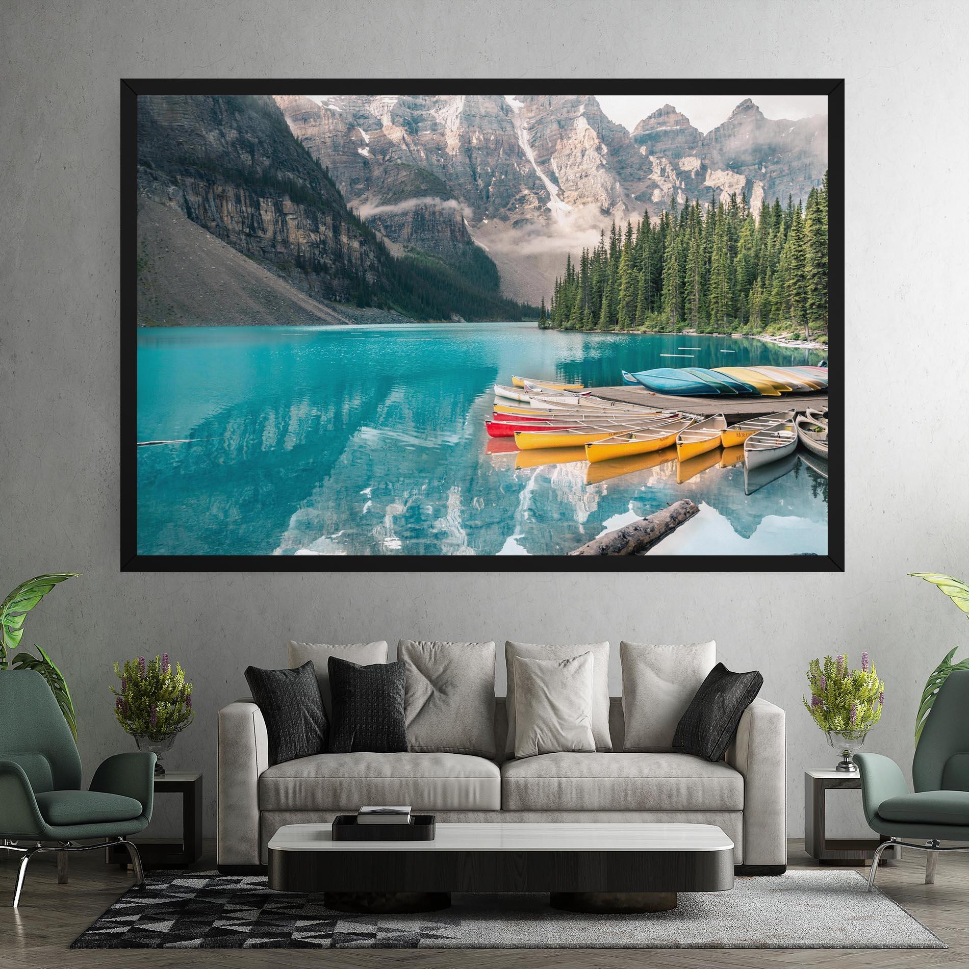 Leinwandbild Beautiful Moraine Lake mockup 7