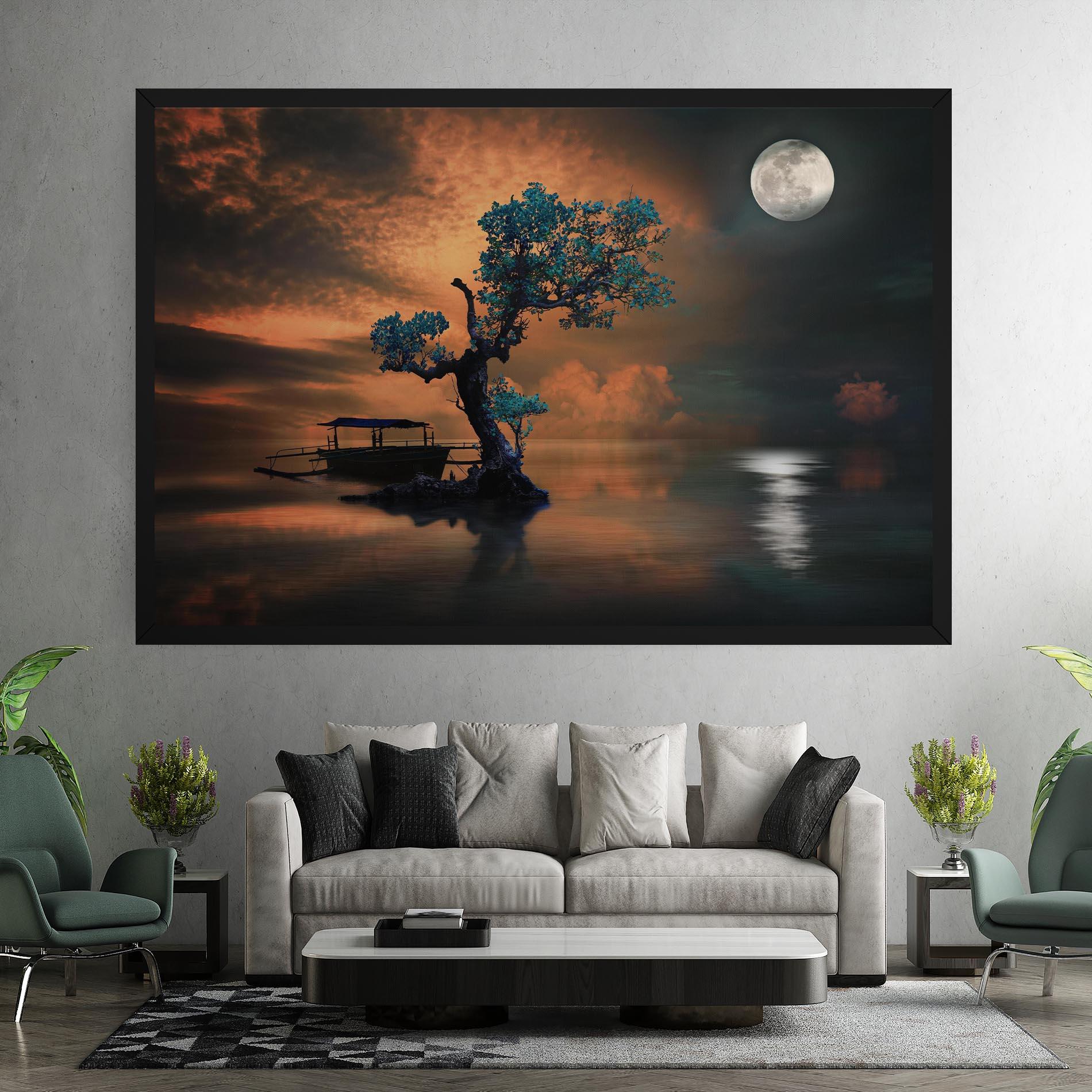 Leinwandbild Blue Tree mockup 7