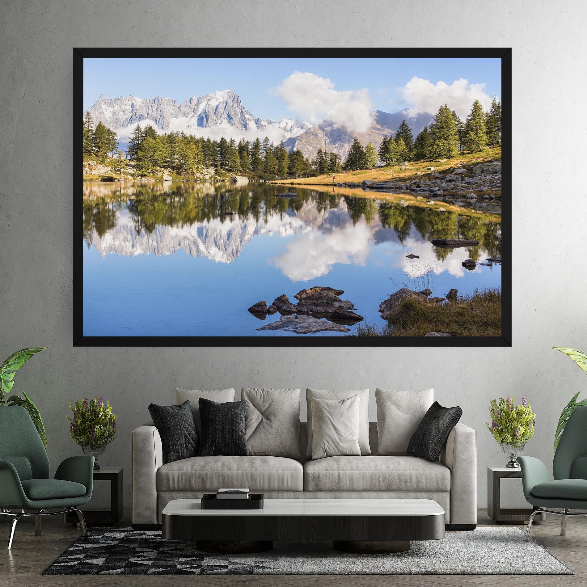 Leinwandbild Mountain Reflection mockup 7