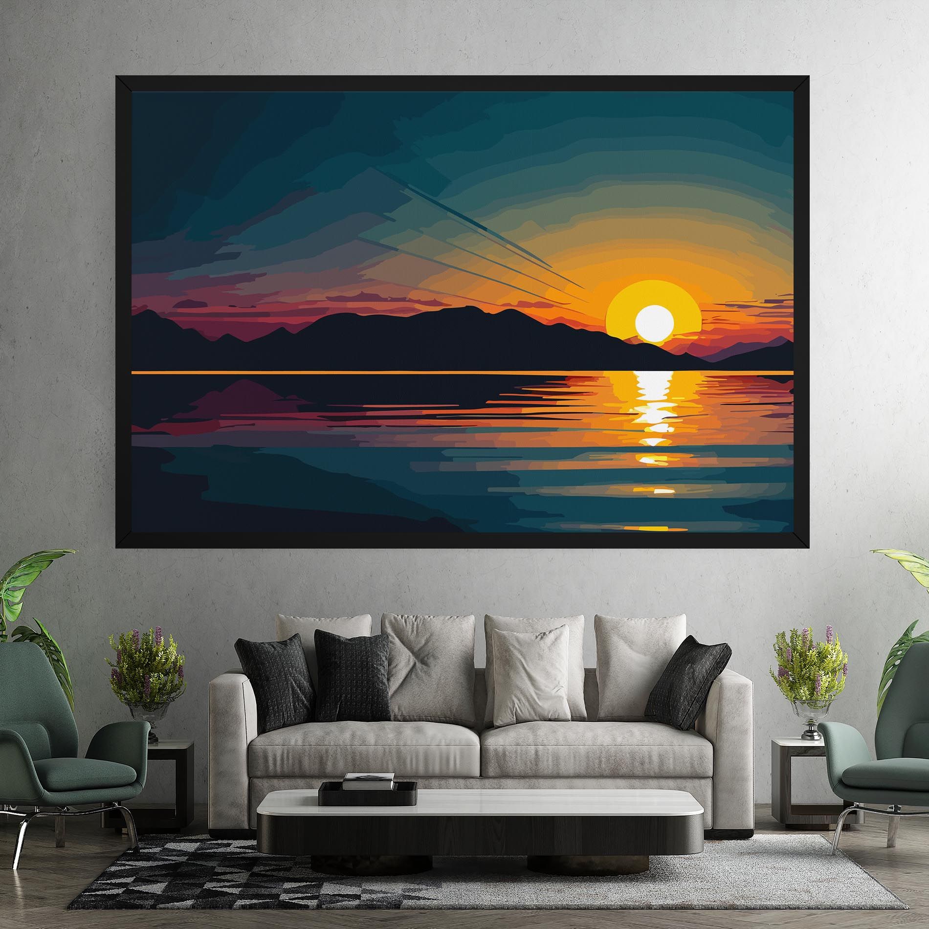 Sunset Art Lake mockup 7