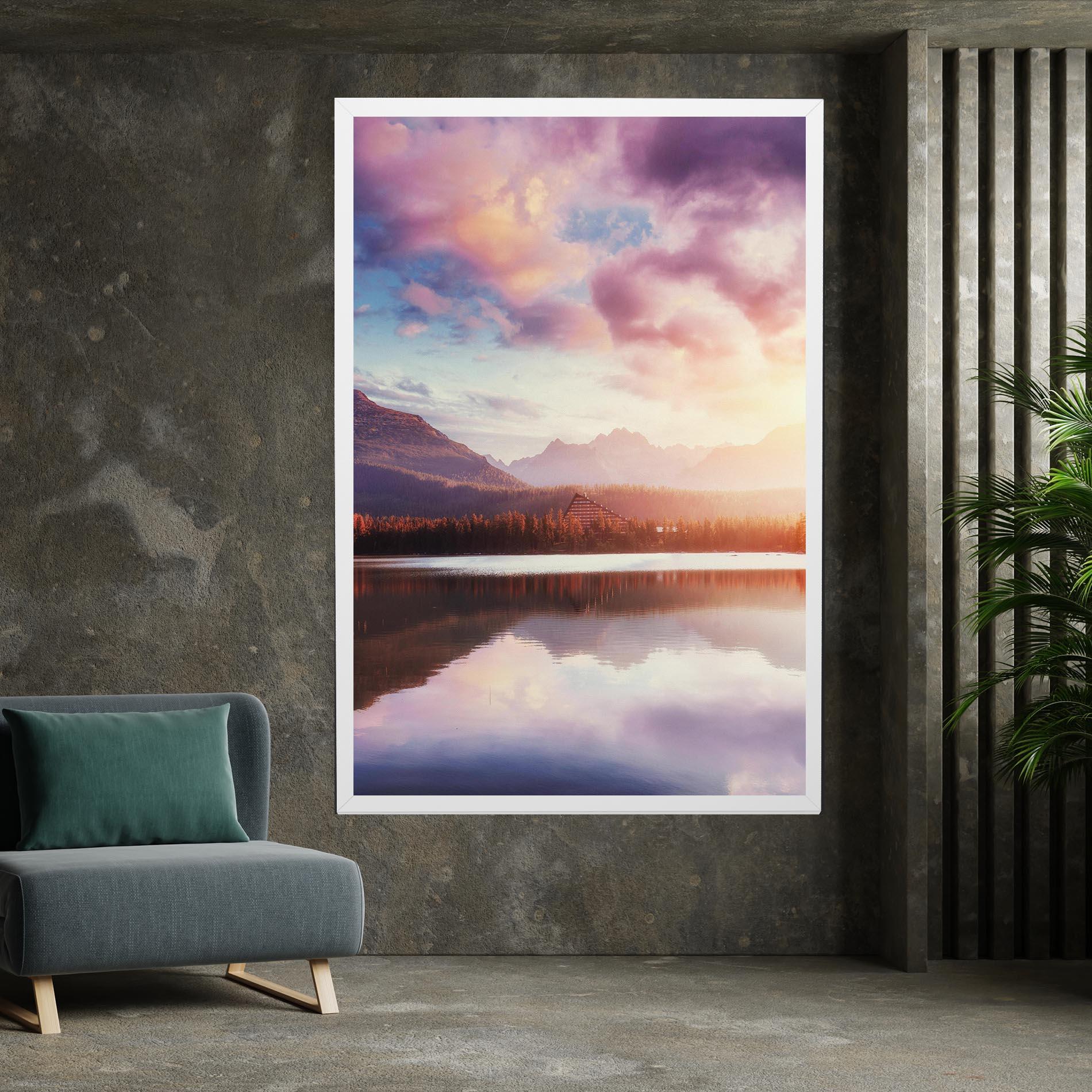 Leinwandbild Orange Lake Light mockup 7