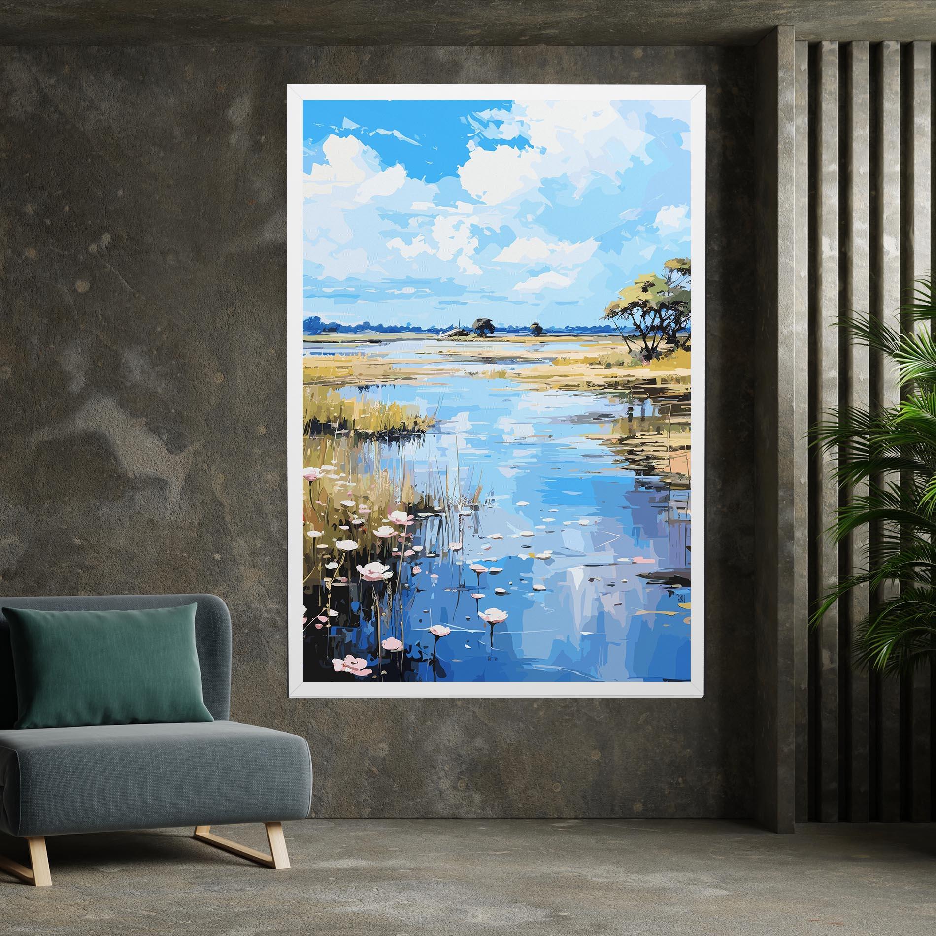 Leinwandbild Riverside Flowers mockup 7