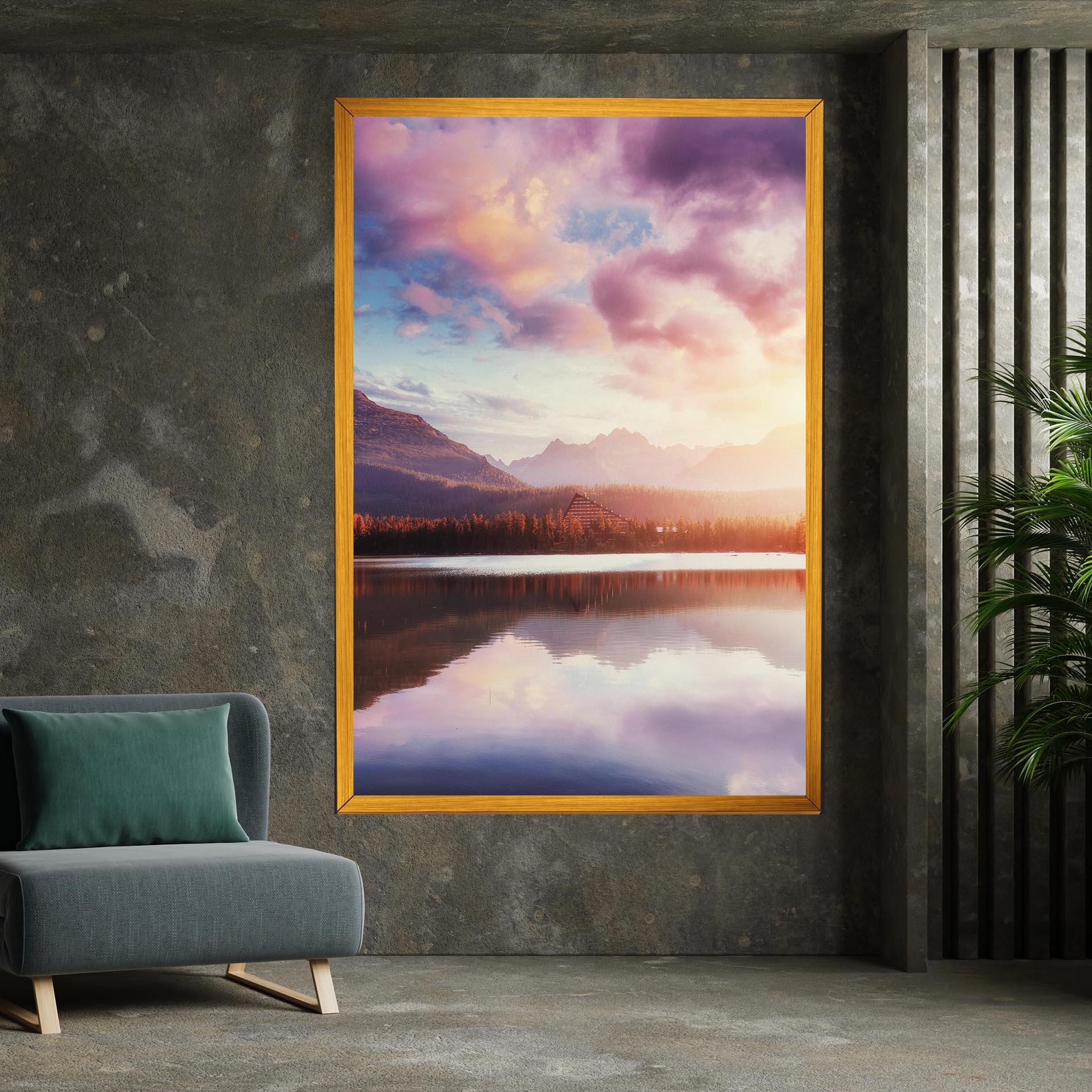 Leinwandbild Orange Lake Light mockup 7