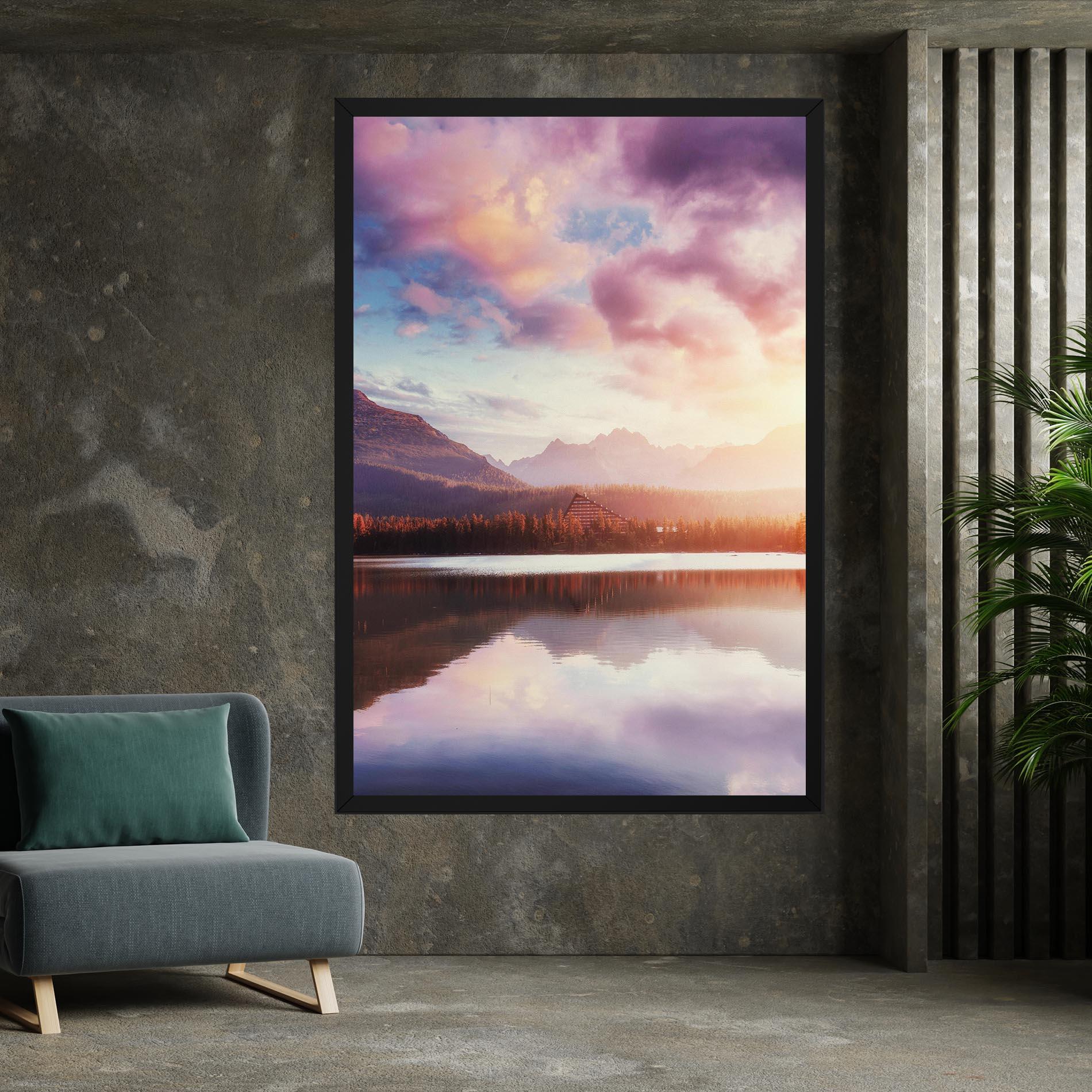 Leinwandbild Orange Lake Light mockup 7