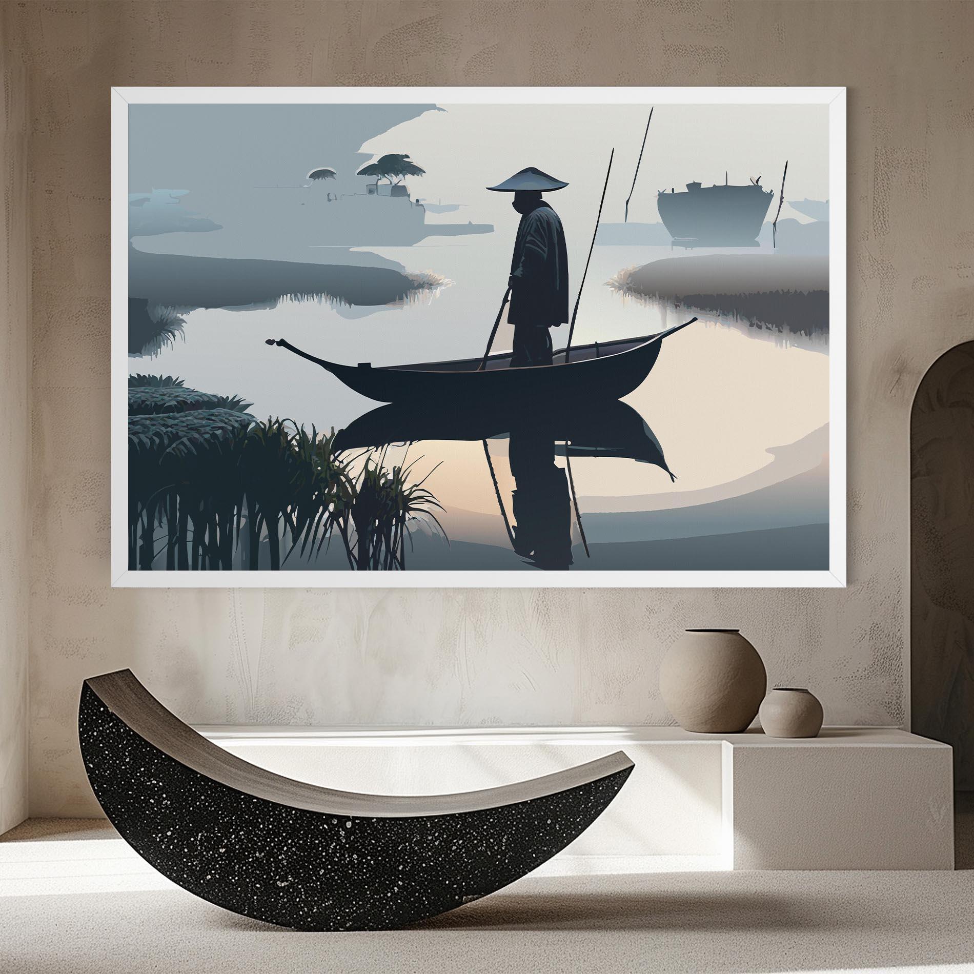 Leinwandbild Japan Fisherman mockup 8