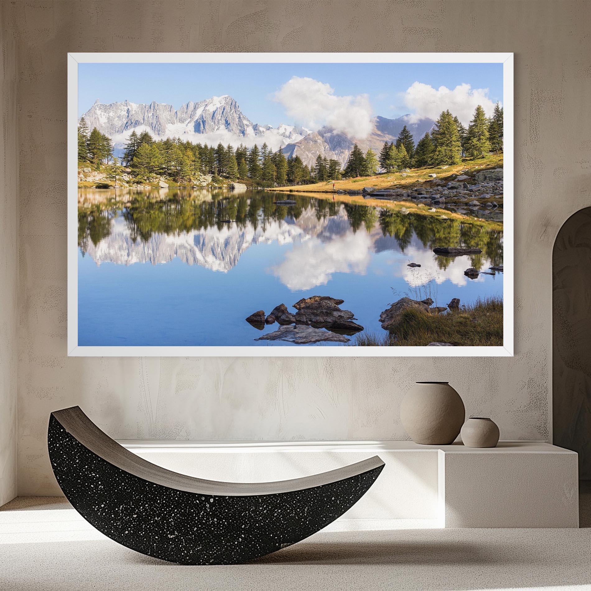 Leinwandbild Mountain Reflection mockup 8