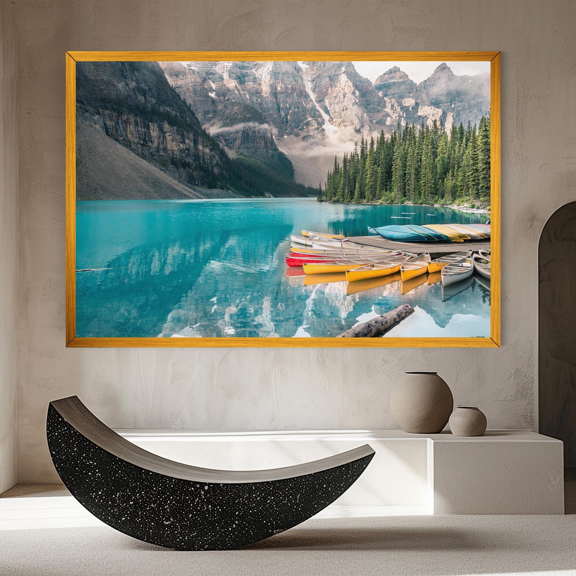 Leinwandbild Beautiful Moraine Lake mockup 8