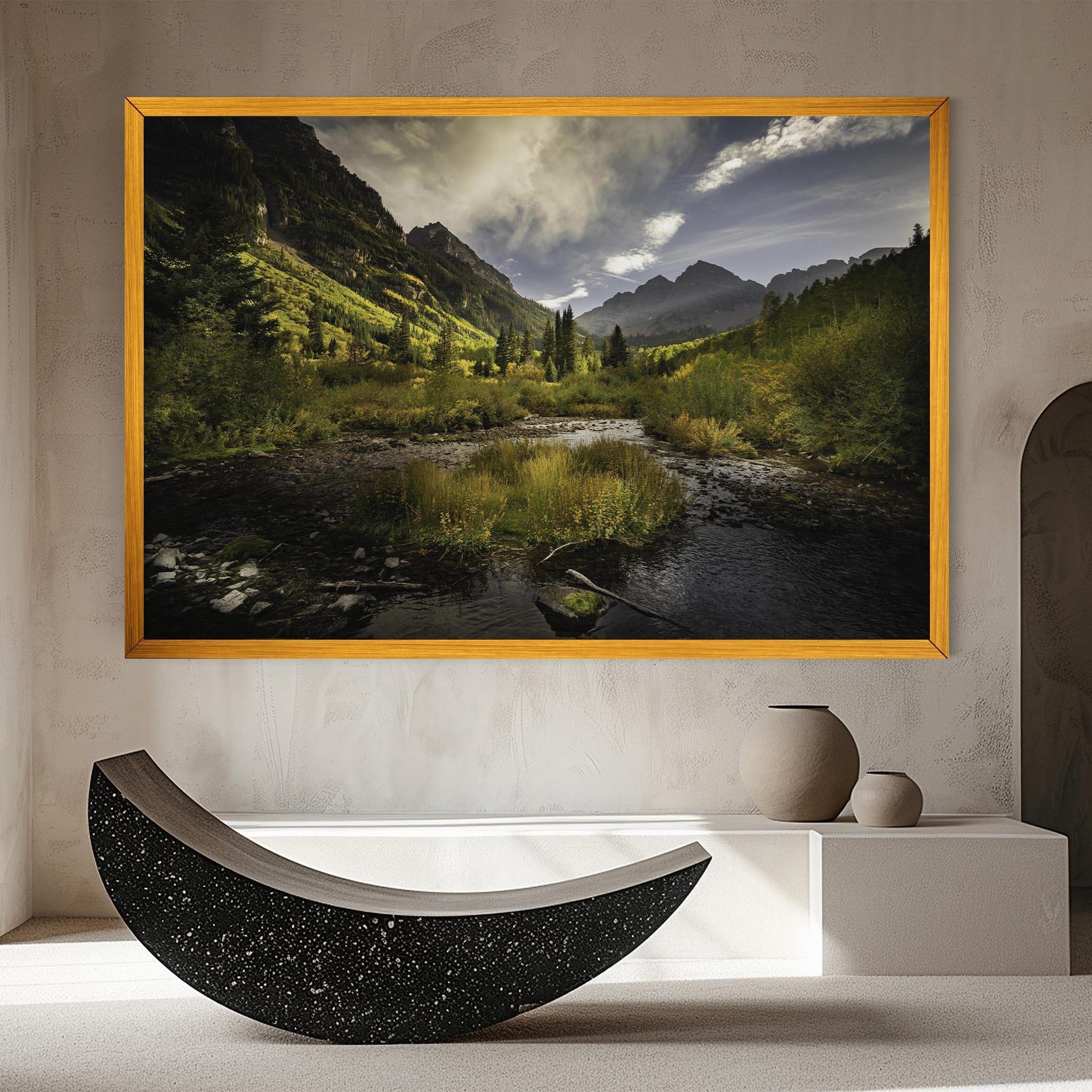 Leinwandbild Cloudy Lake mockup 8