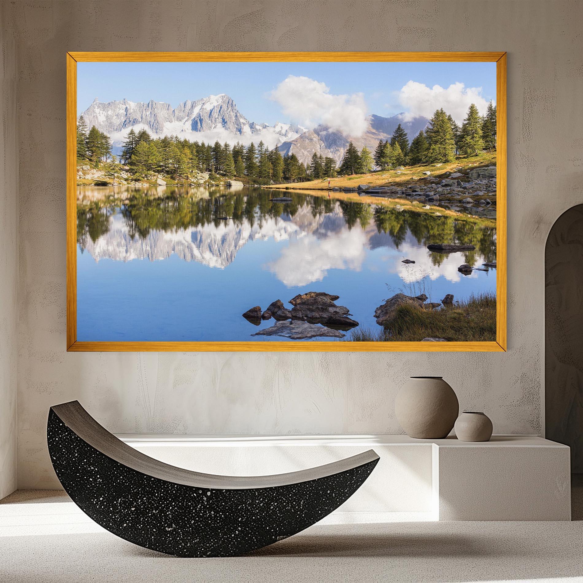 Leinwandbild Mountain Reflection mockup 8