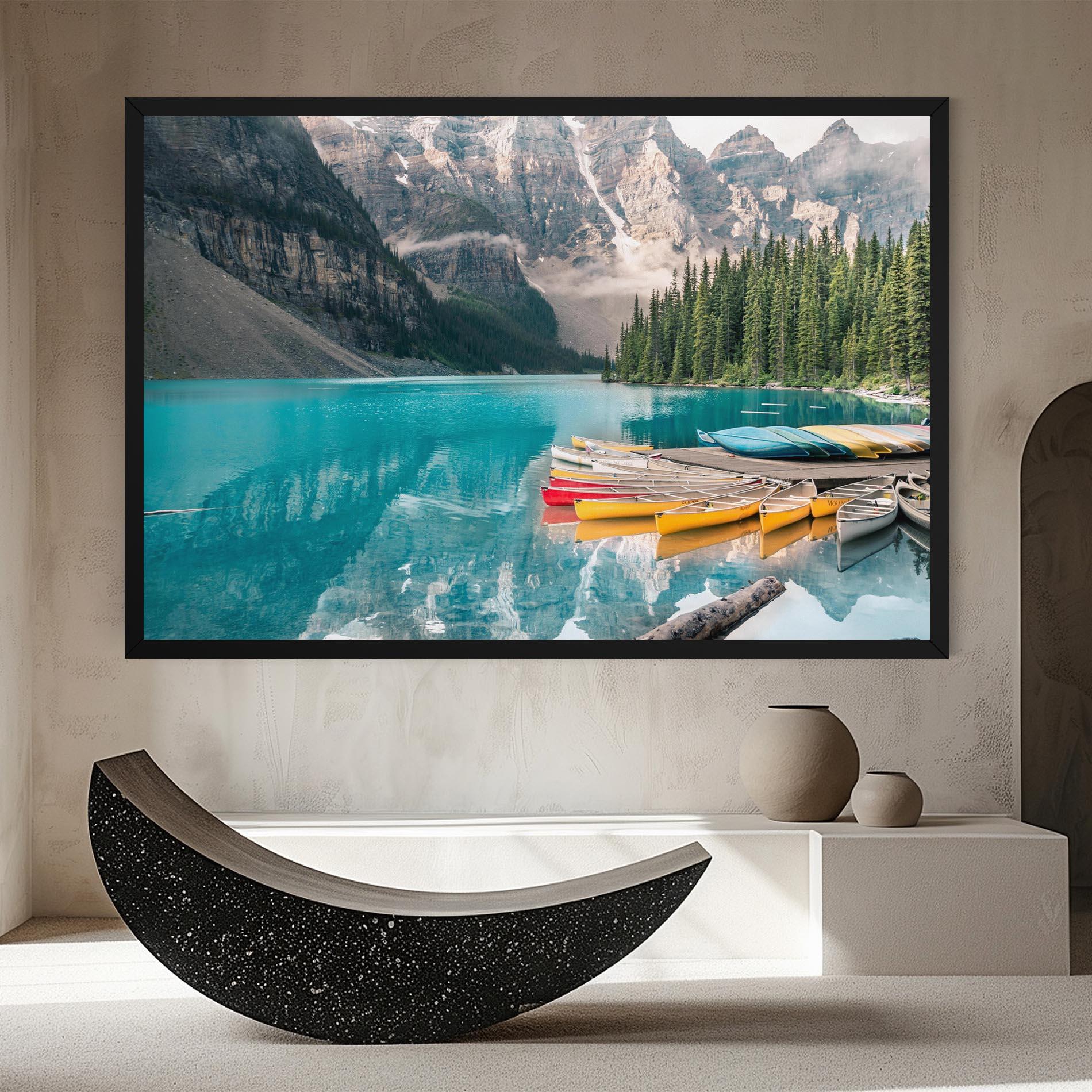 Leinwandbild Beautiful Moraine Lake mockup 8