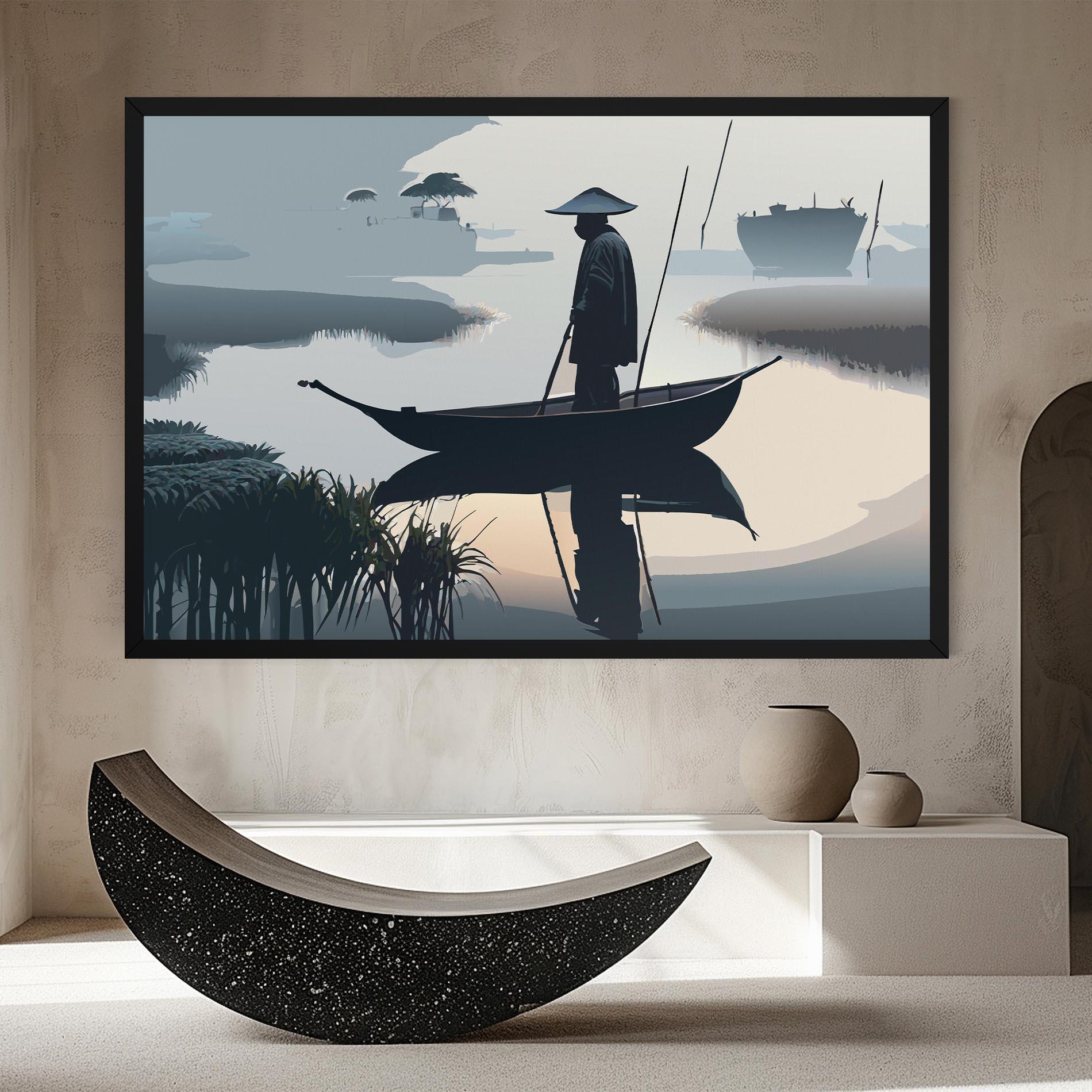 Leinwandbild Japan Fisherman mockup 8