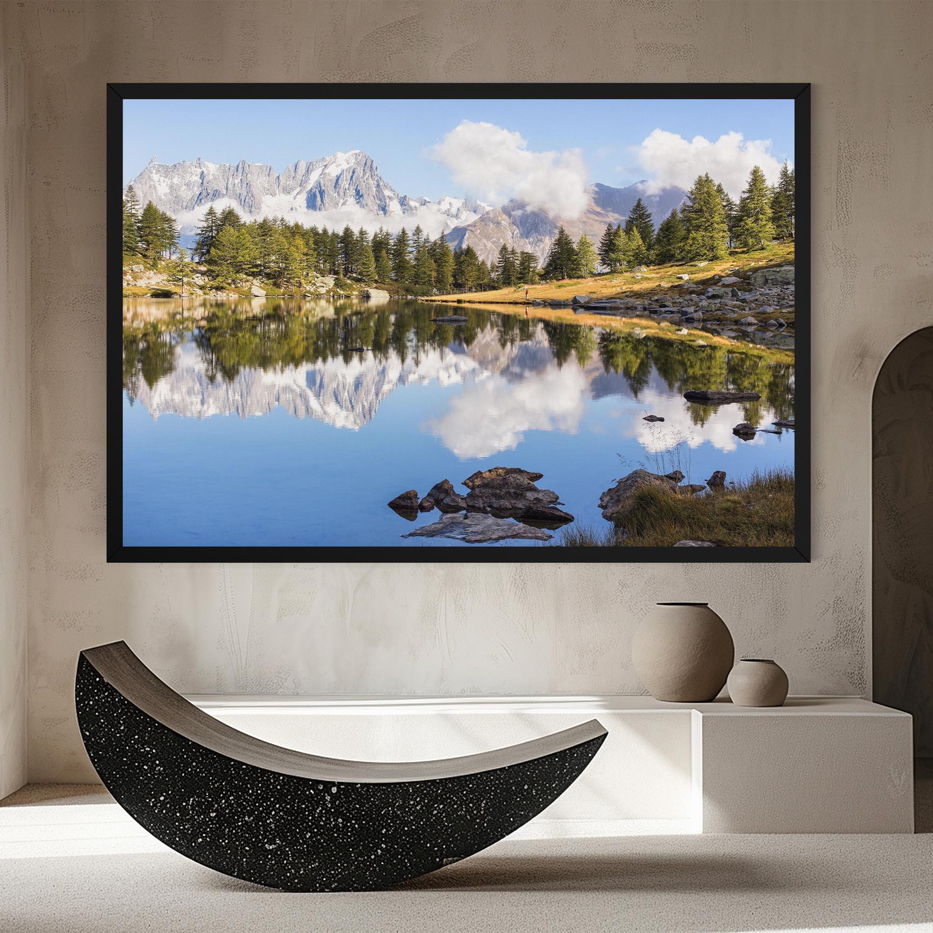 Leinwandbild Mountain Reflection mockup 8