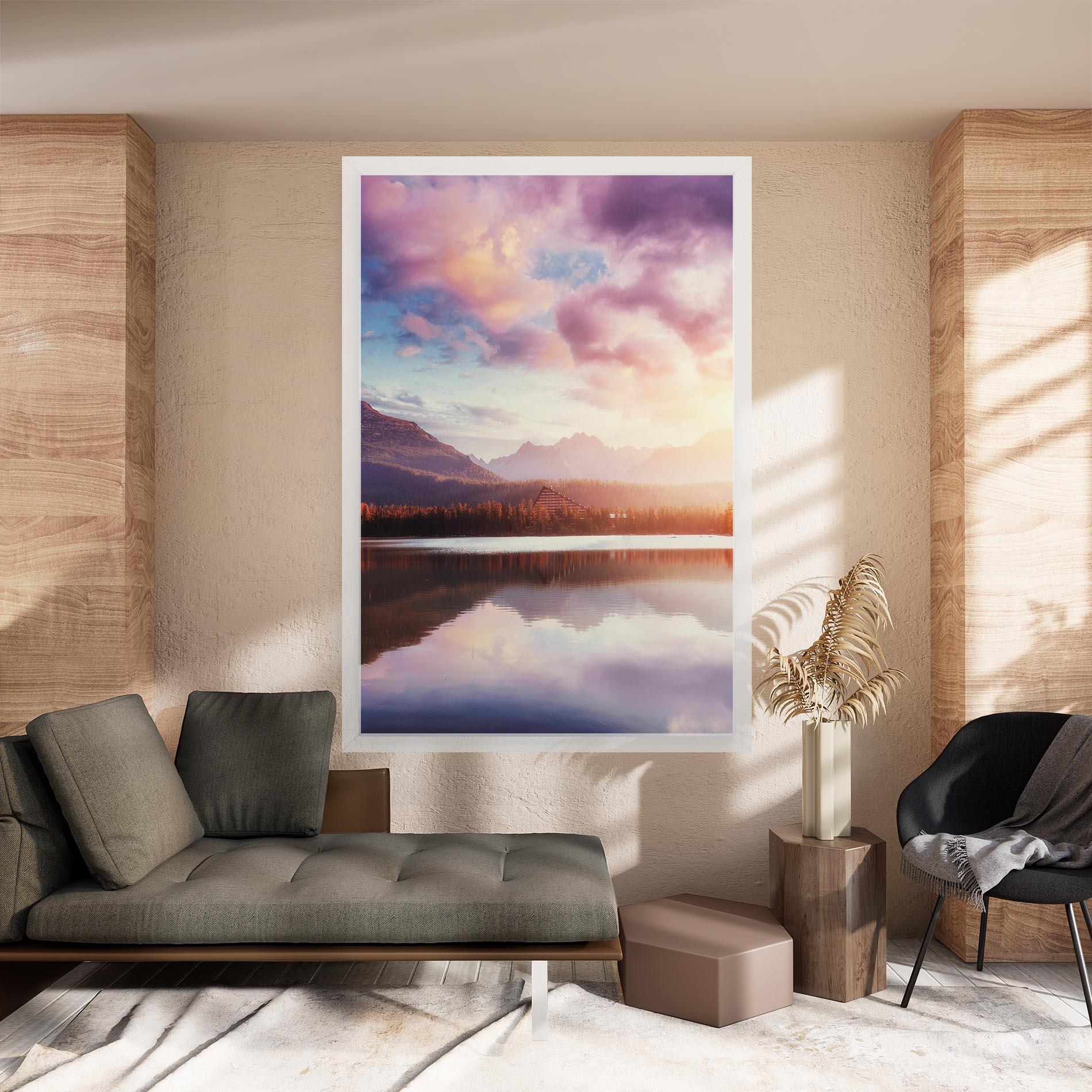 Leinwandbild Orange Lake Light mockup 8