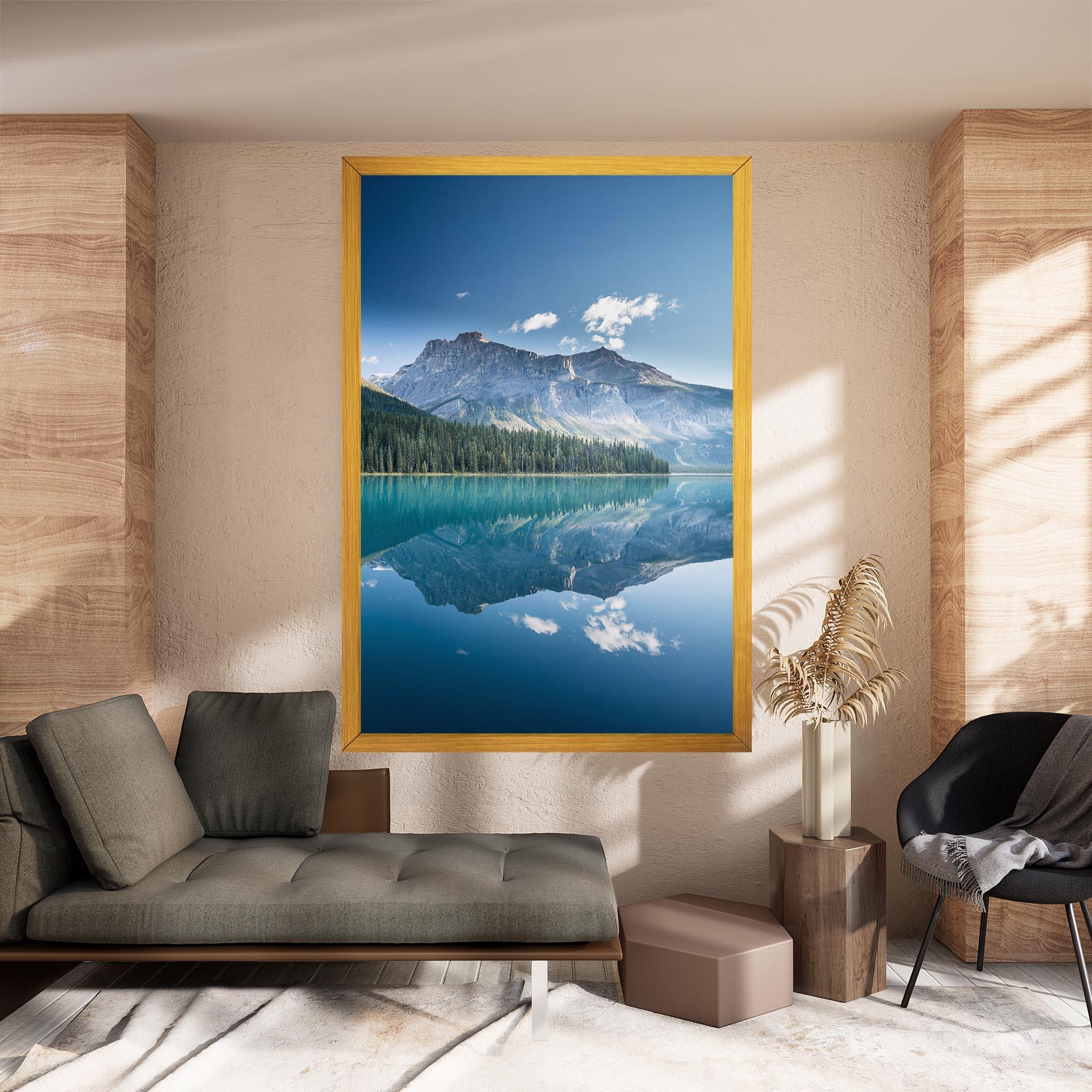 Leinwandbild Blue Mountain Lake mockup 8