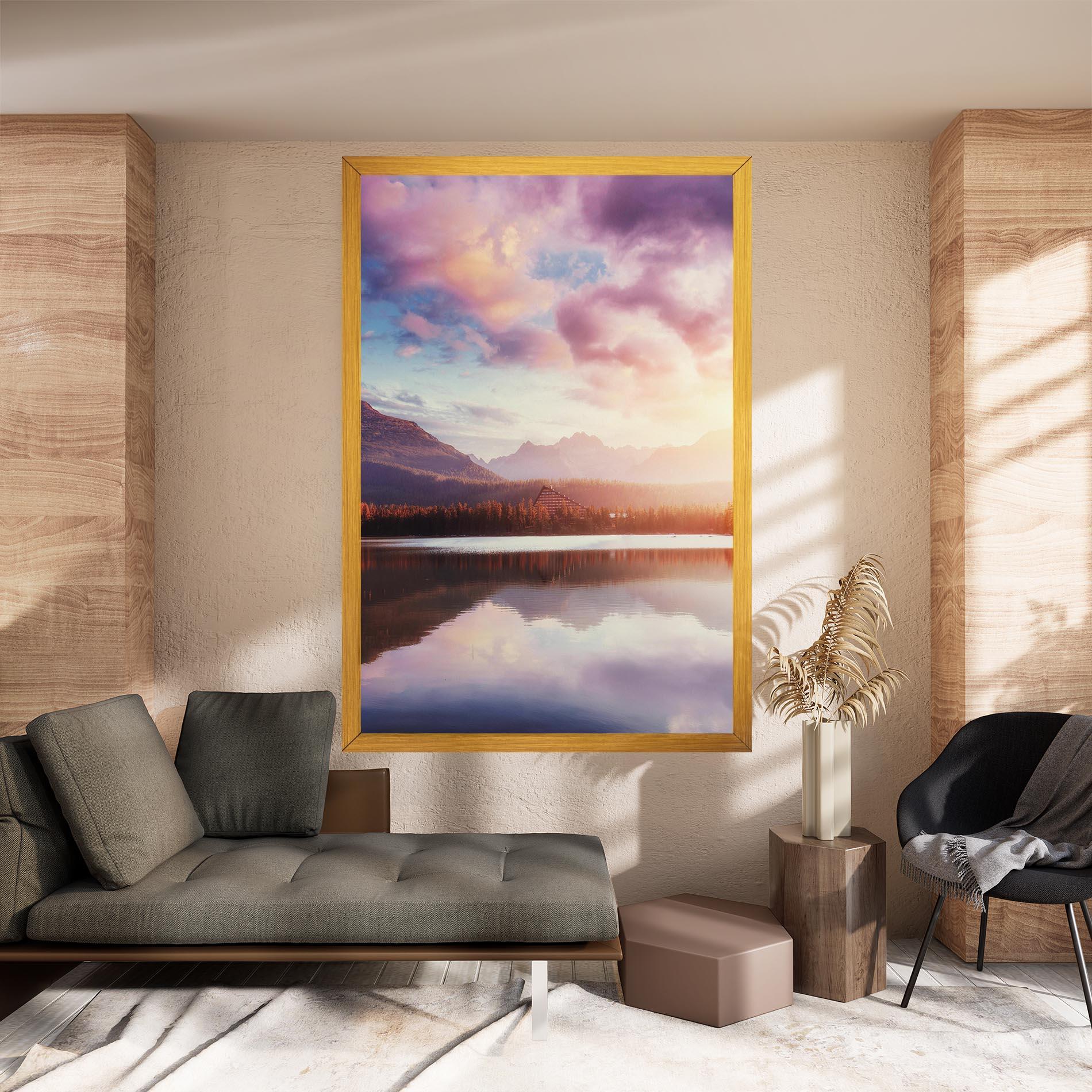 Leinwandbild Orange Lake Light mockup 8