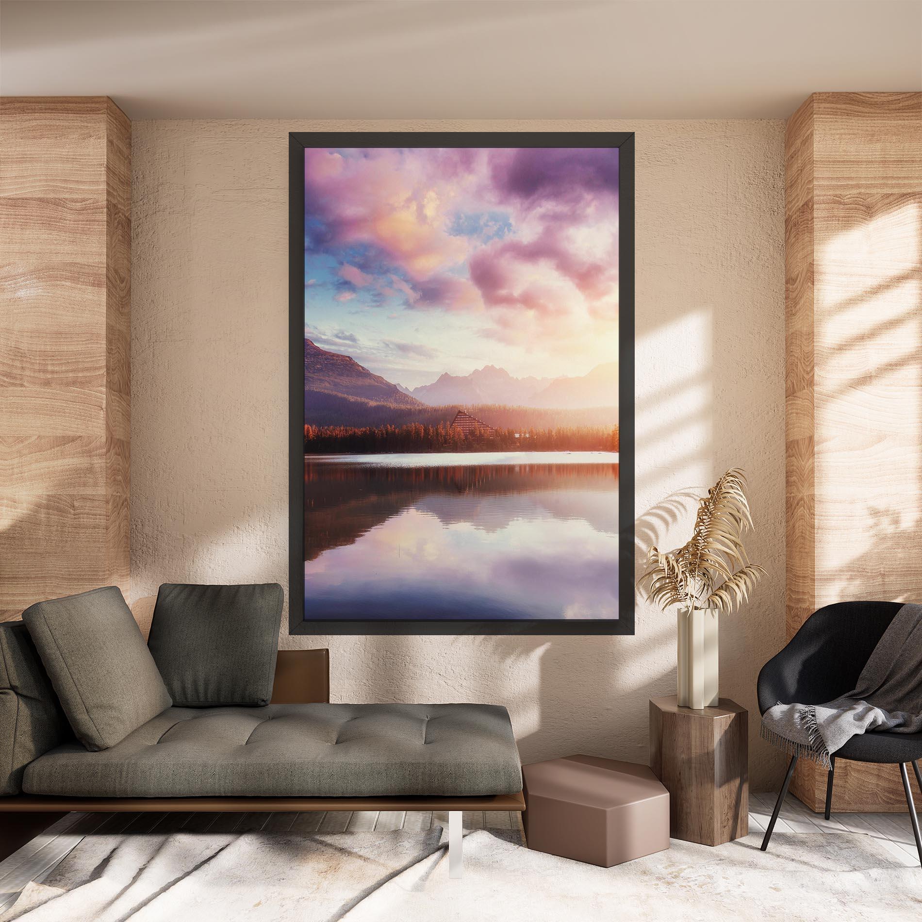 Leinwandbild Orange Lake Light mockup 8