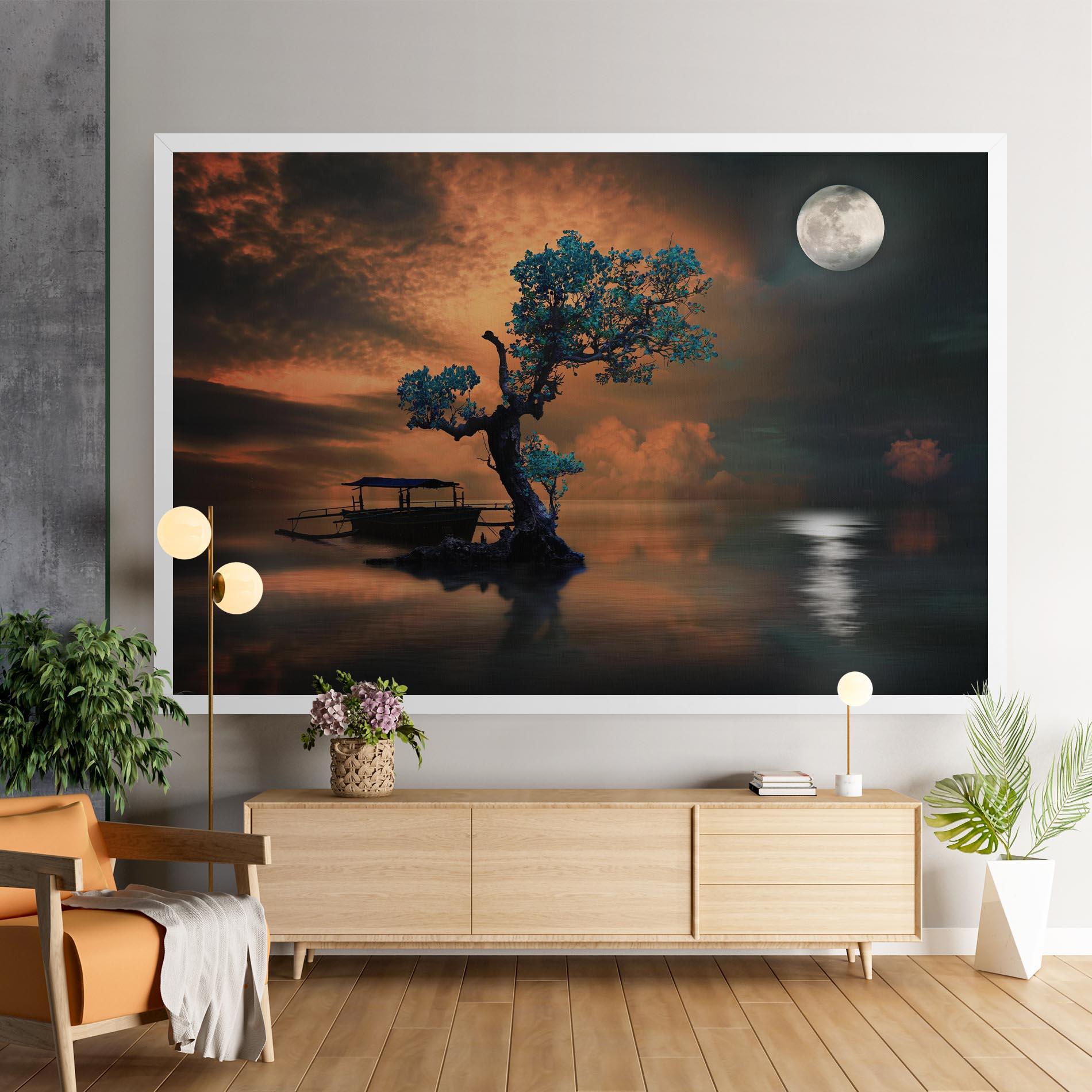 Leinwandbild Blue Tree mockup 9