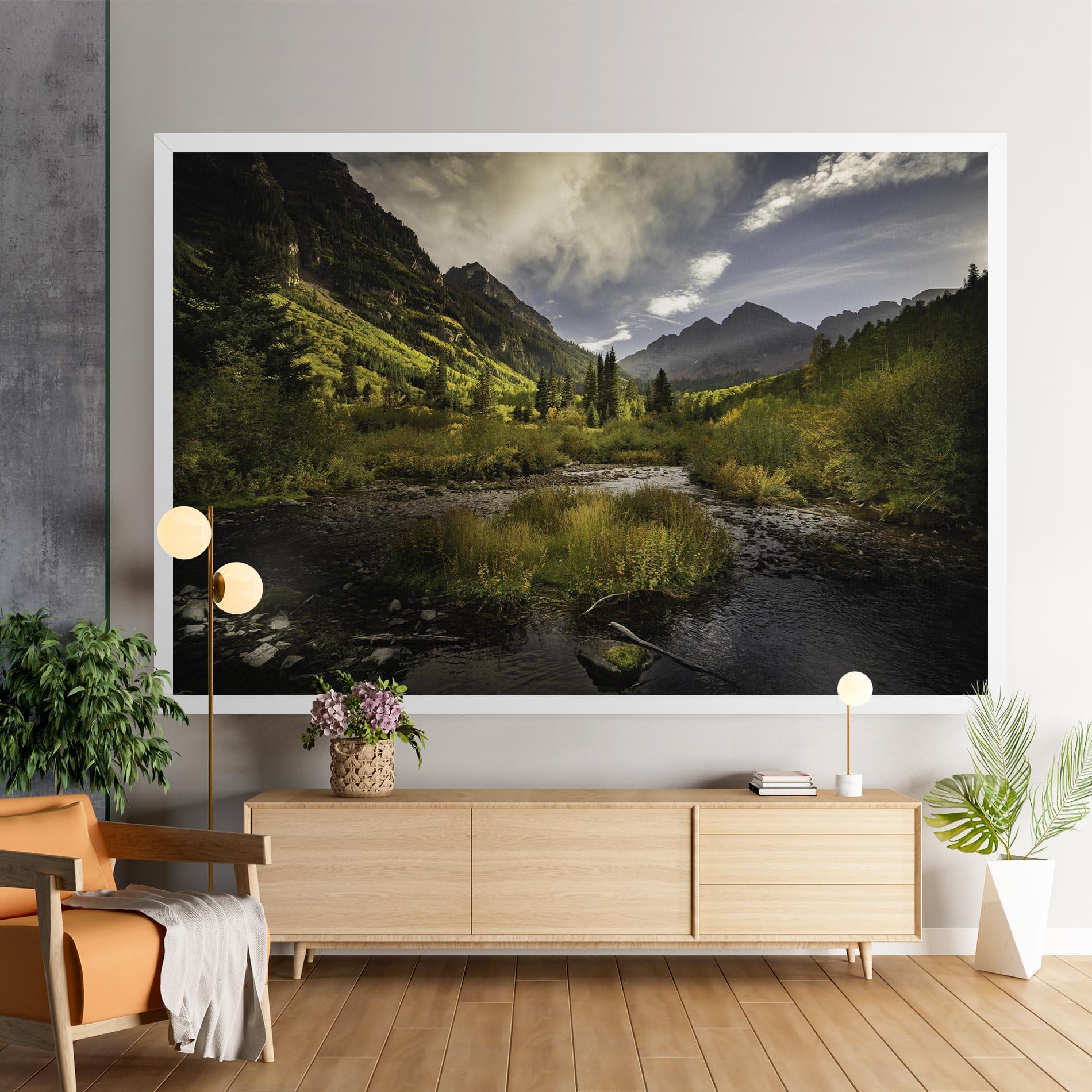 Leinwandbild Cloudy Lake mockup 9