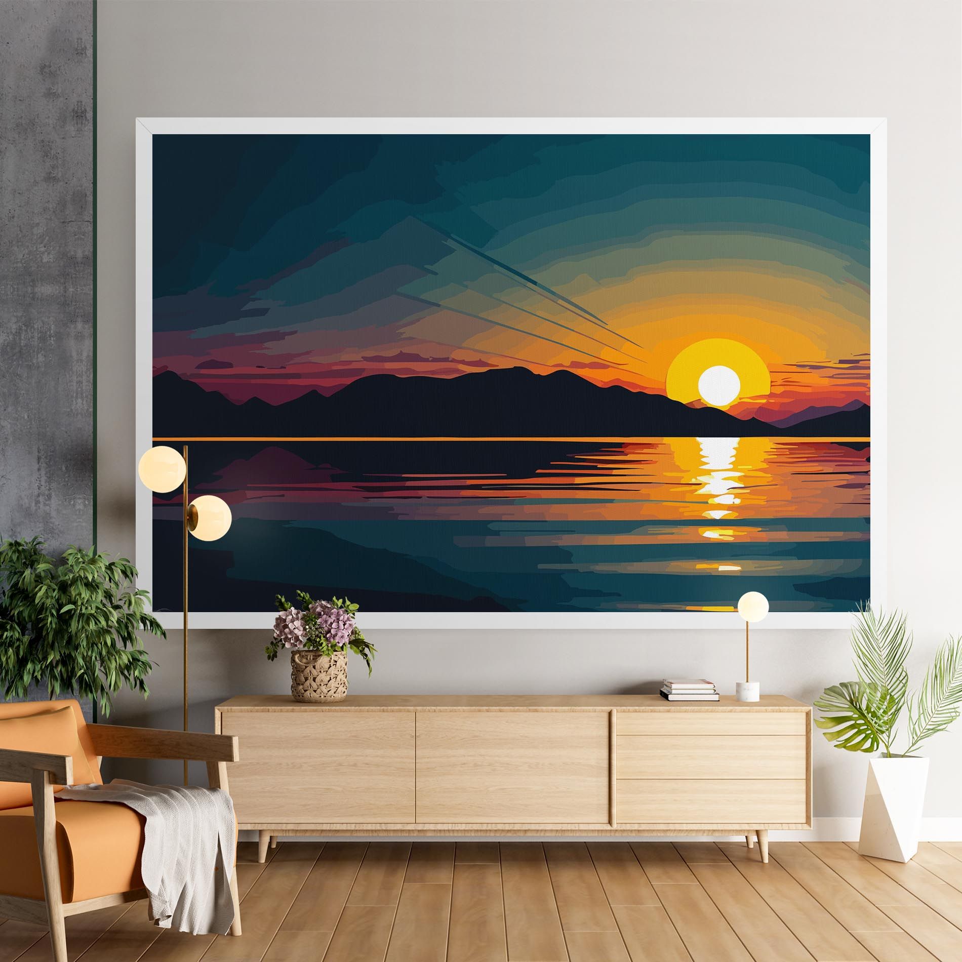 Sunset Art Lake mockup 9