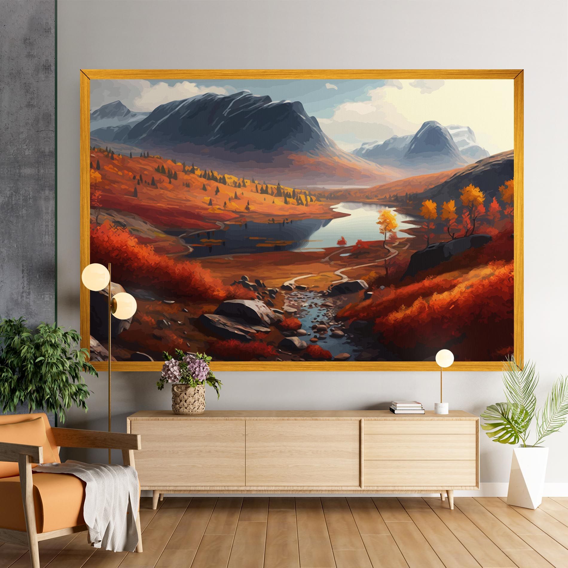 Autumn Field Lake mockup 9