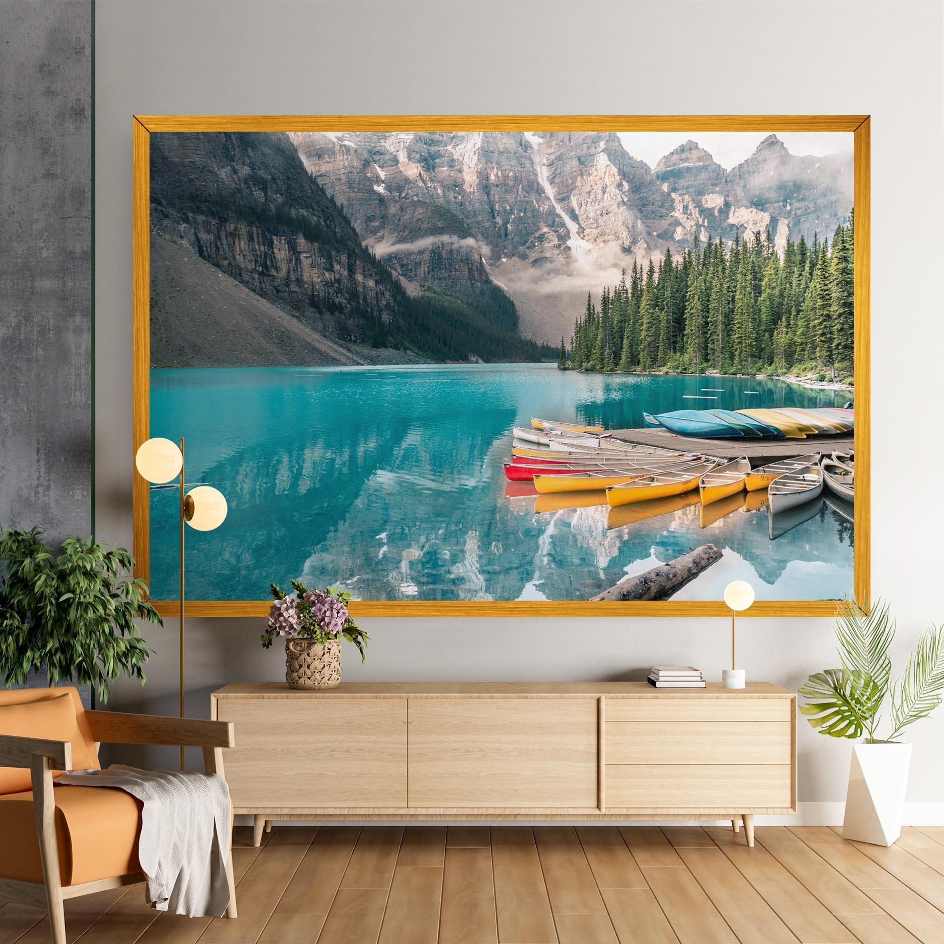 Leinwandbild Beautiful Moraine Lake mockup 9