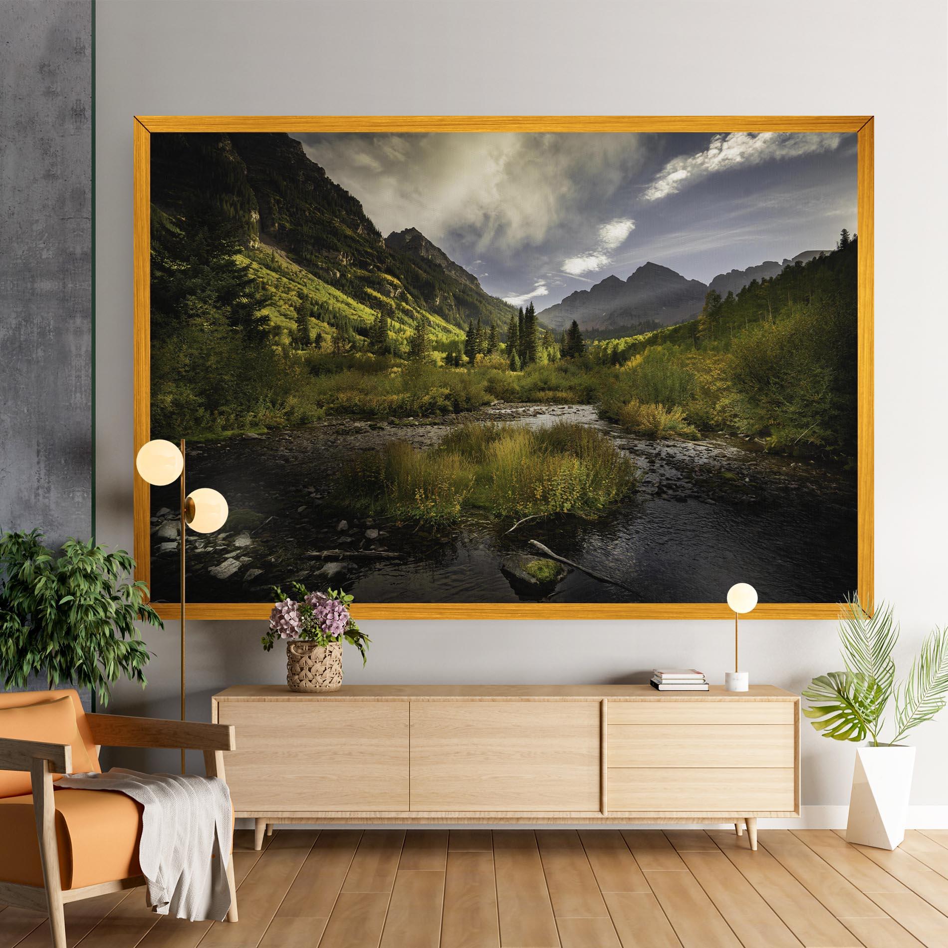 Leinwandbild Cloudy Lake mockup 9