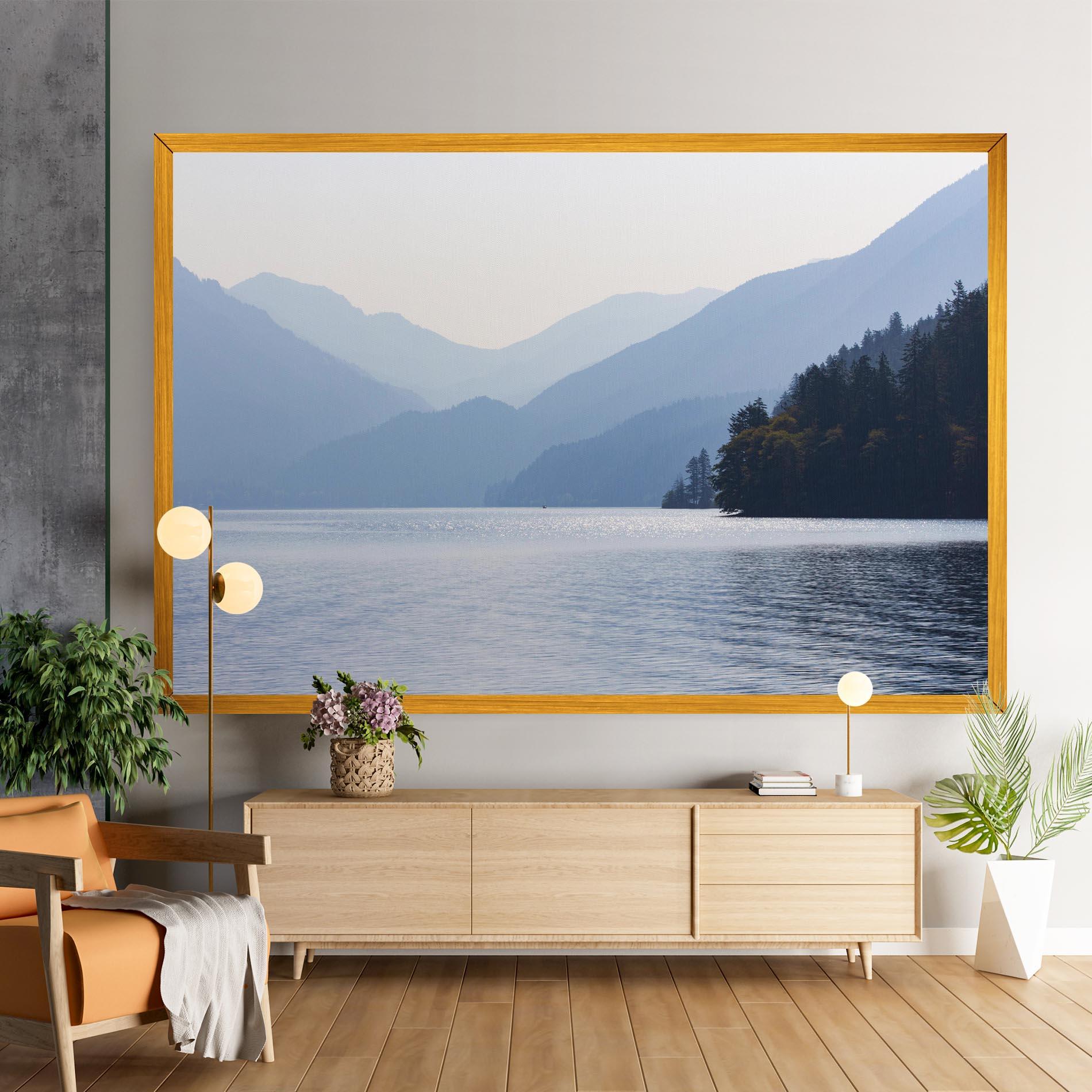 Leinwandbild Grey Lake View mockup 9