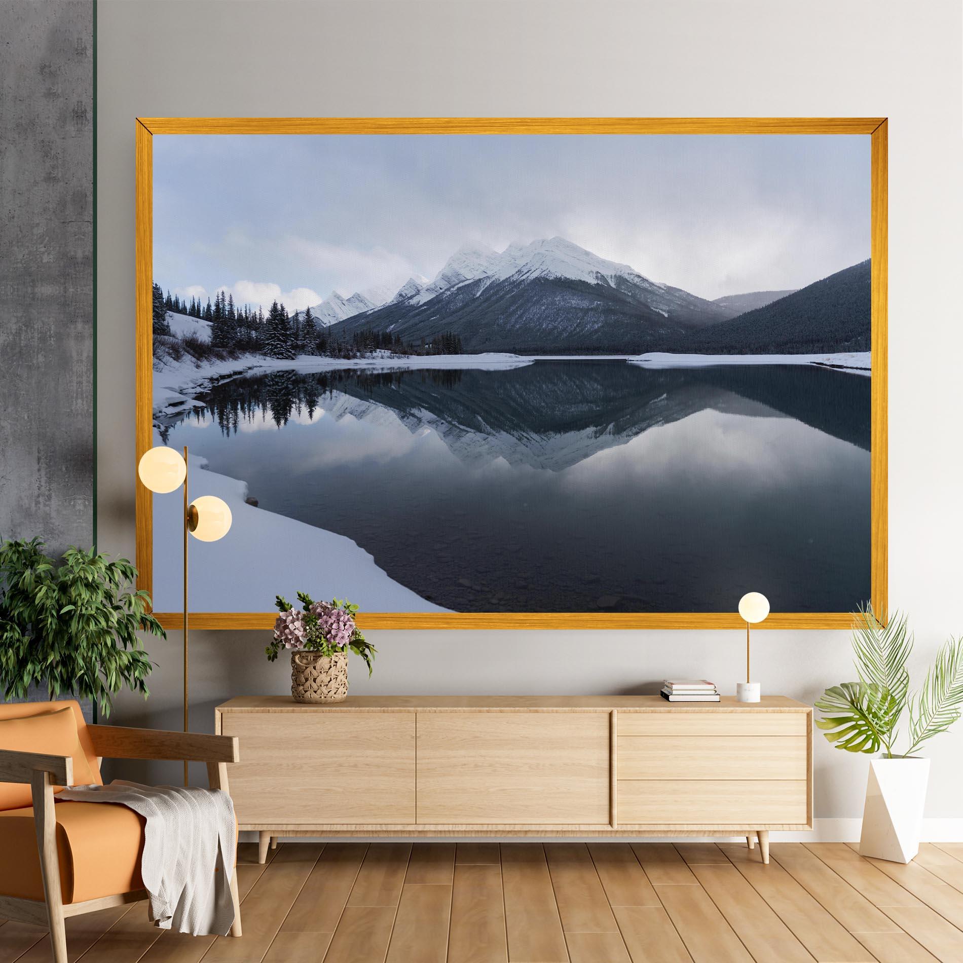 Leinwandbild Grey Lake mockup 9