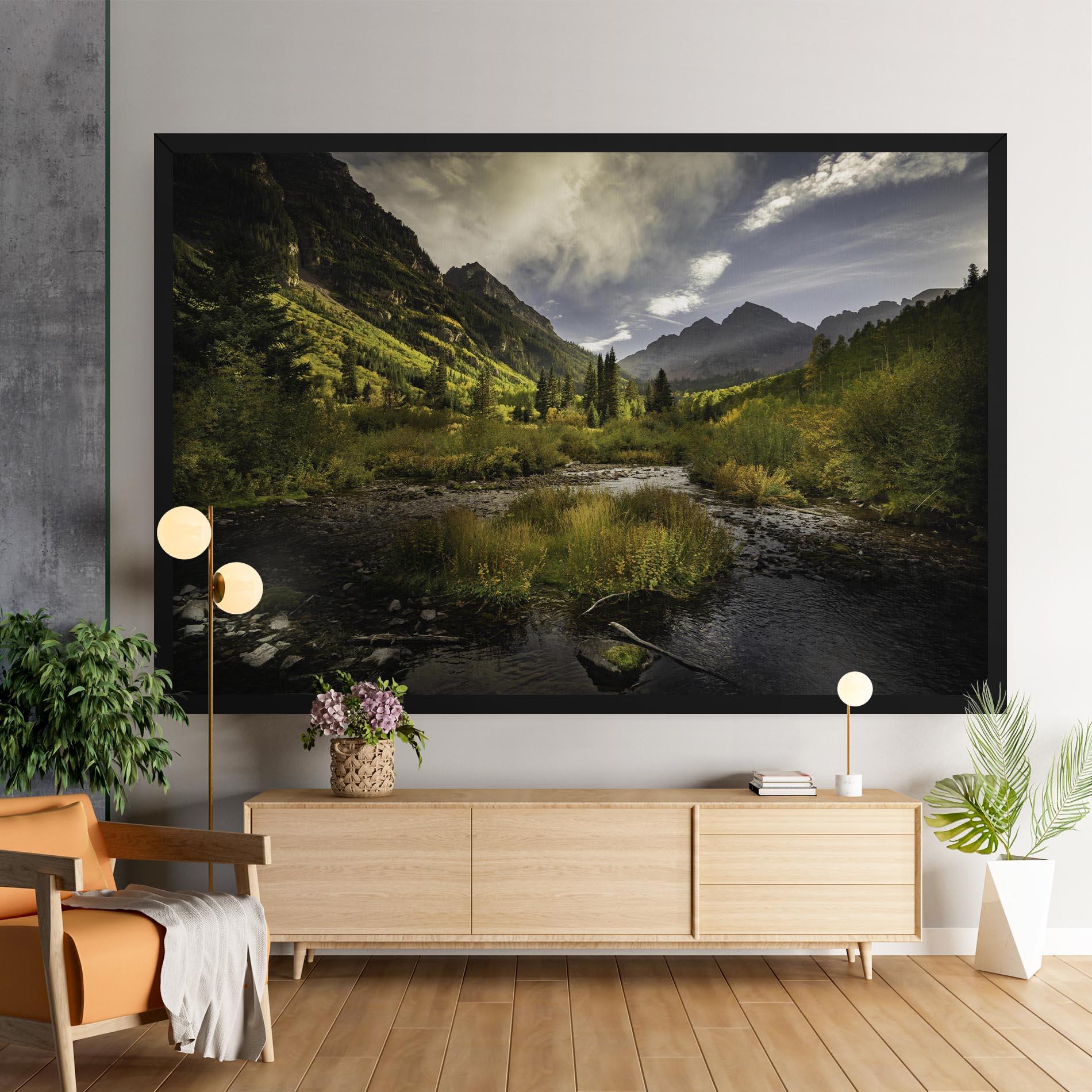 Leinwandbild Cloudy Lake mockup 9