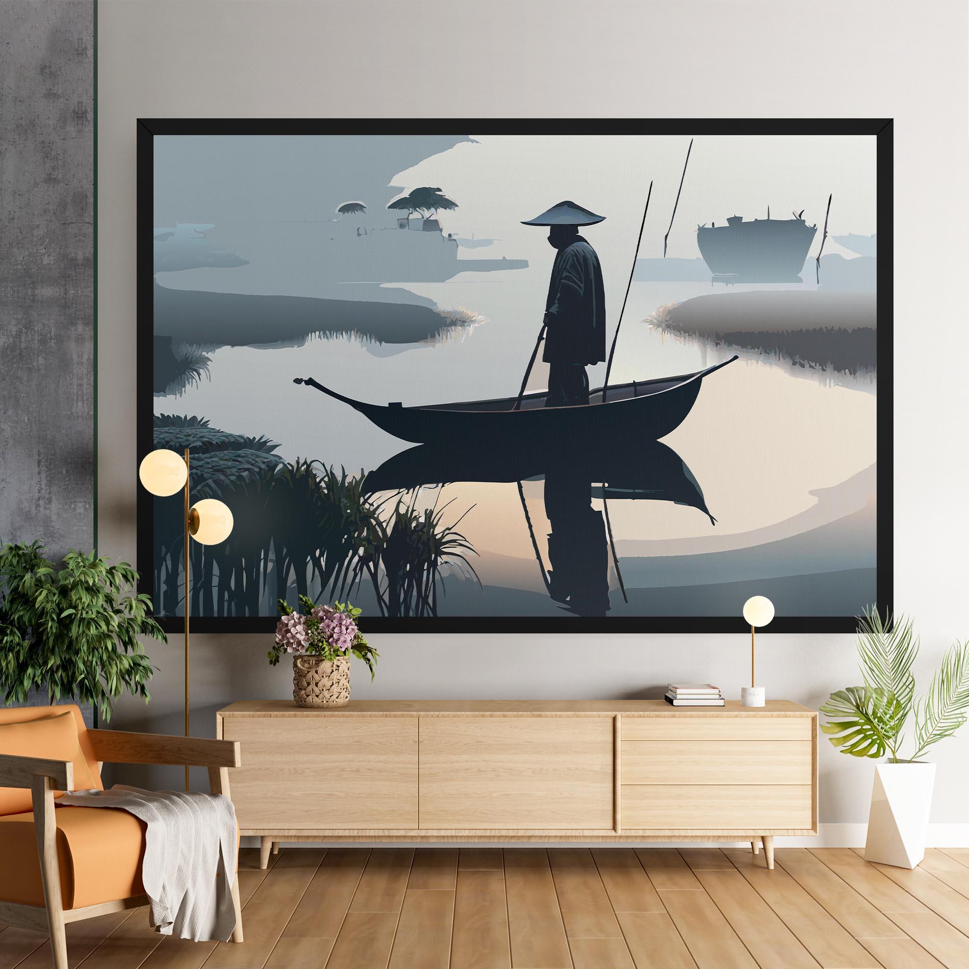 Leinwandbild Japan Fisherman mockup 9