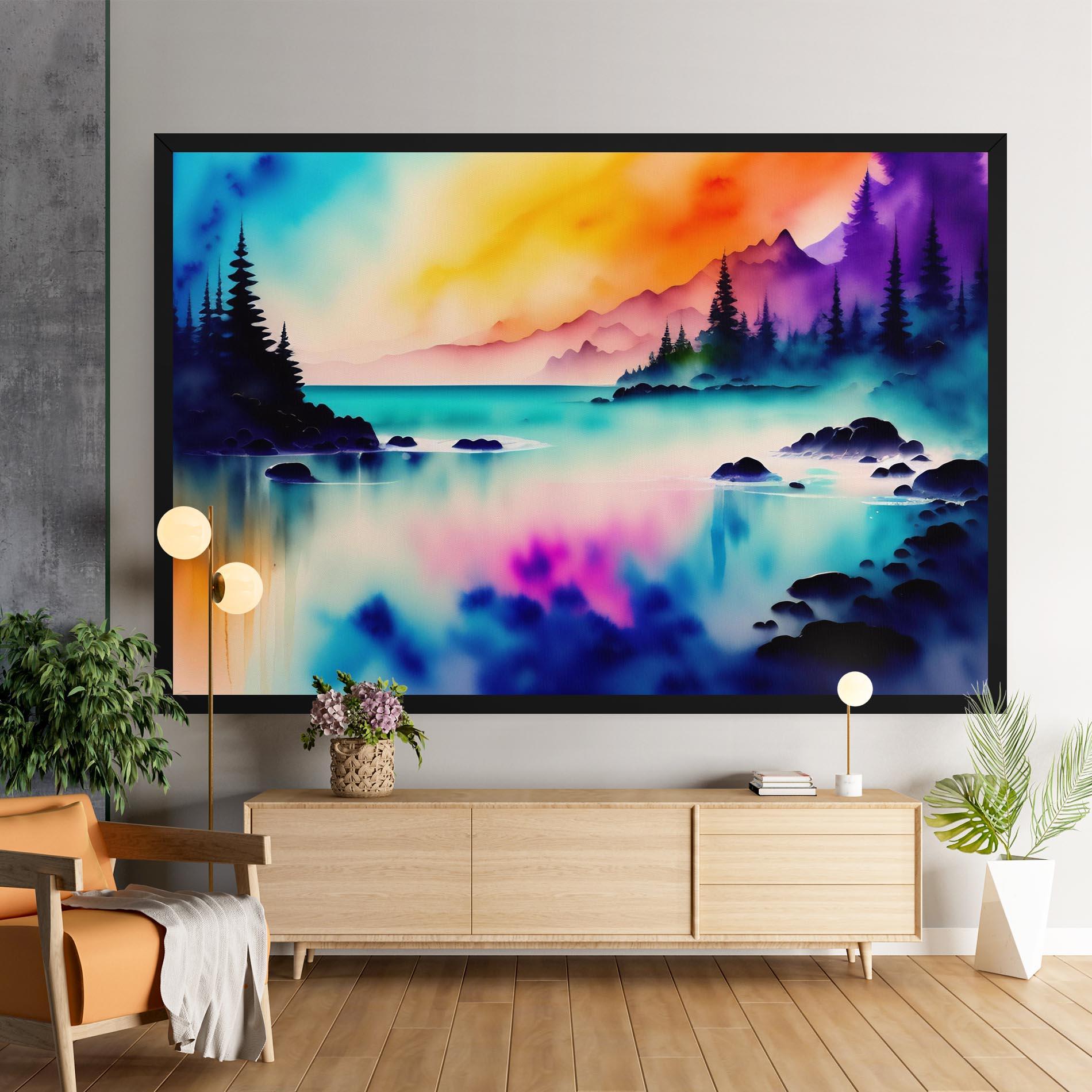 Leinwandbild Lake Painting mockup 9