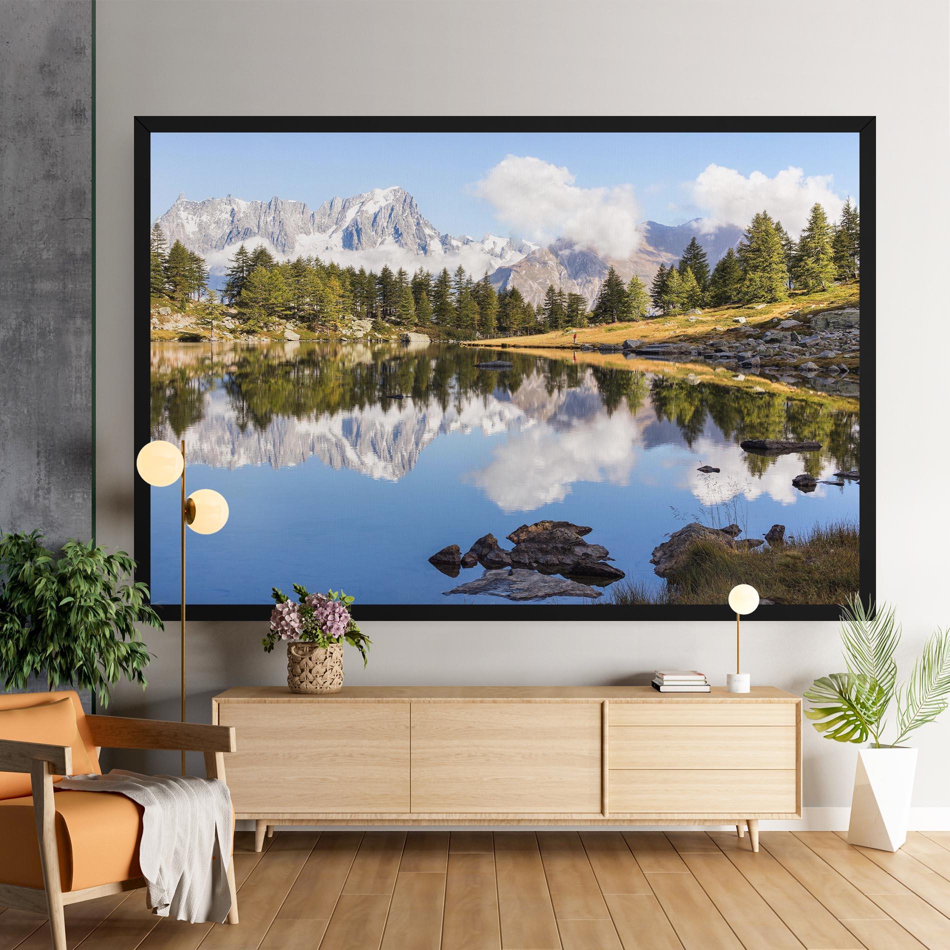 Leinwandbild Mountain Reflection mockup 9