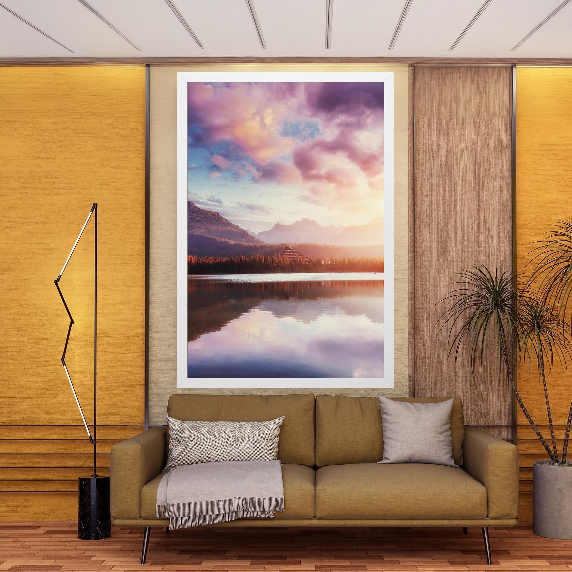 Leinwandbild Orange Lake Light mockup 9