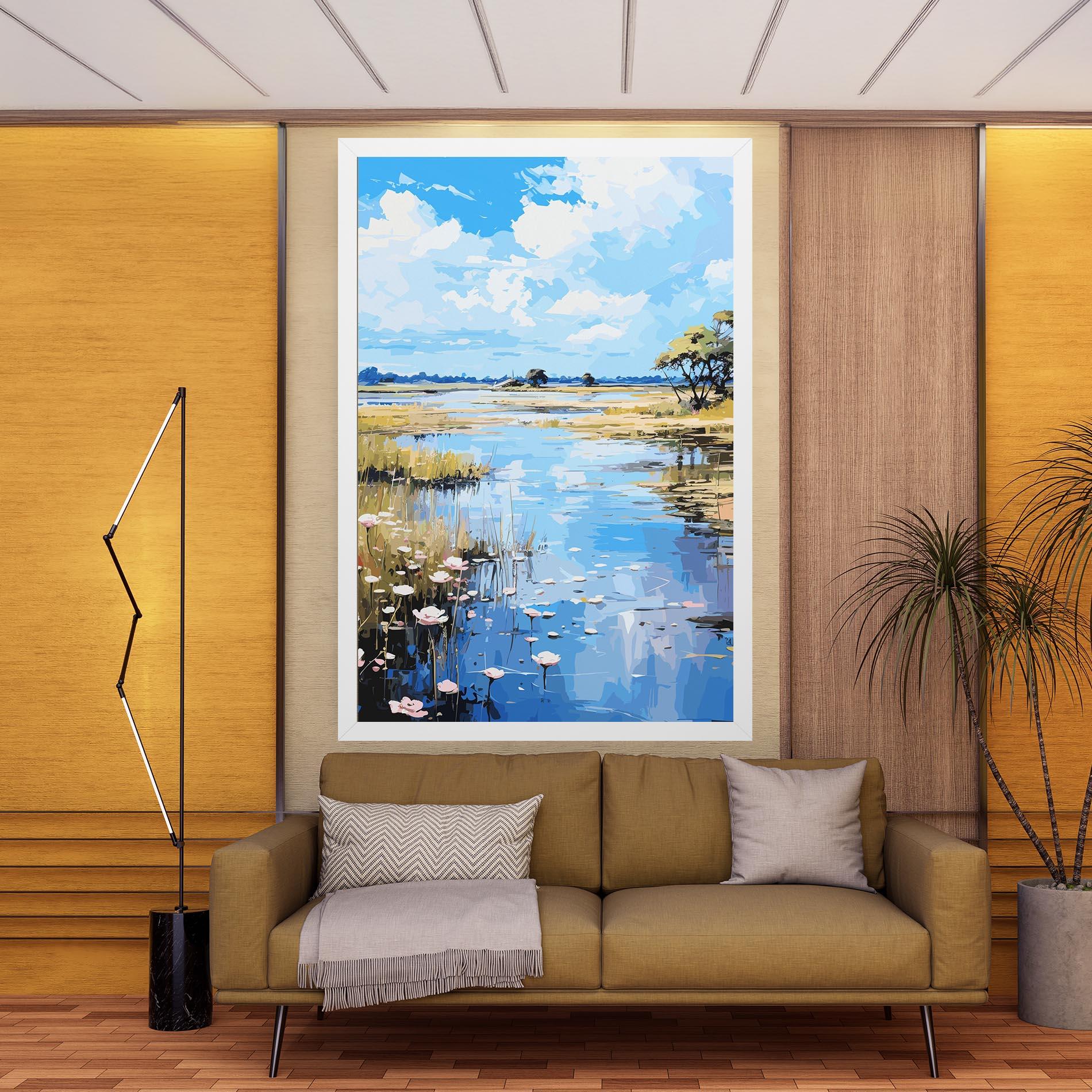 Leinwandbild Riverside Flowers mockup 9