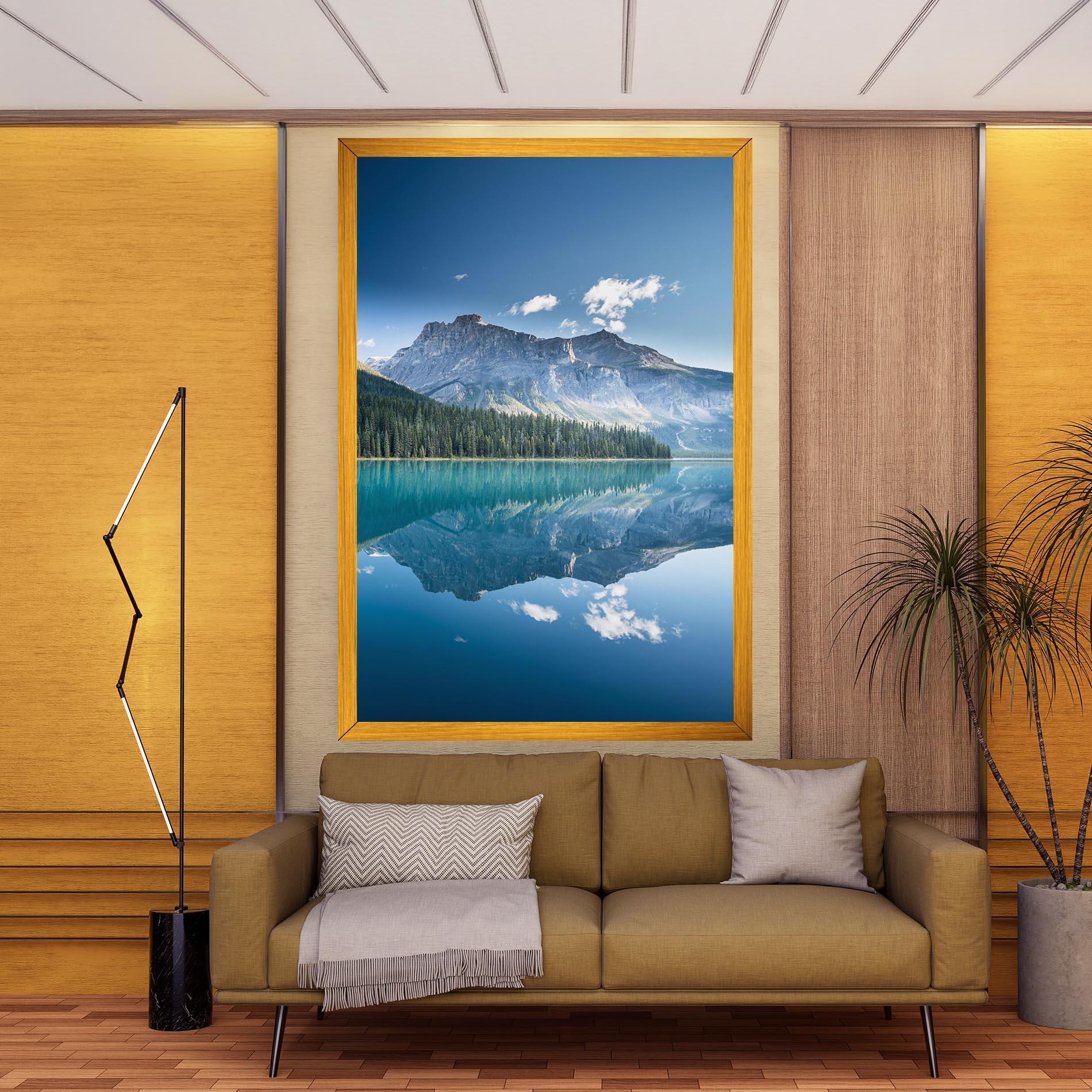 Leinwandbild Blue Mountain Lake mockup 9