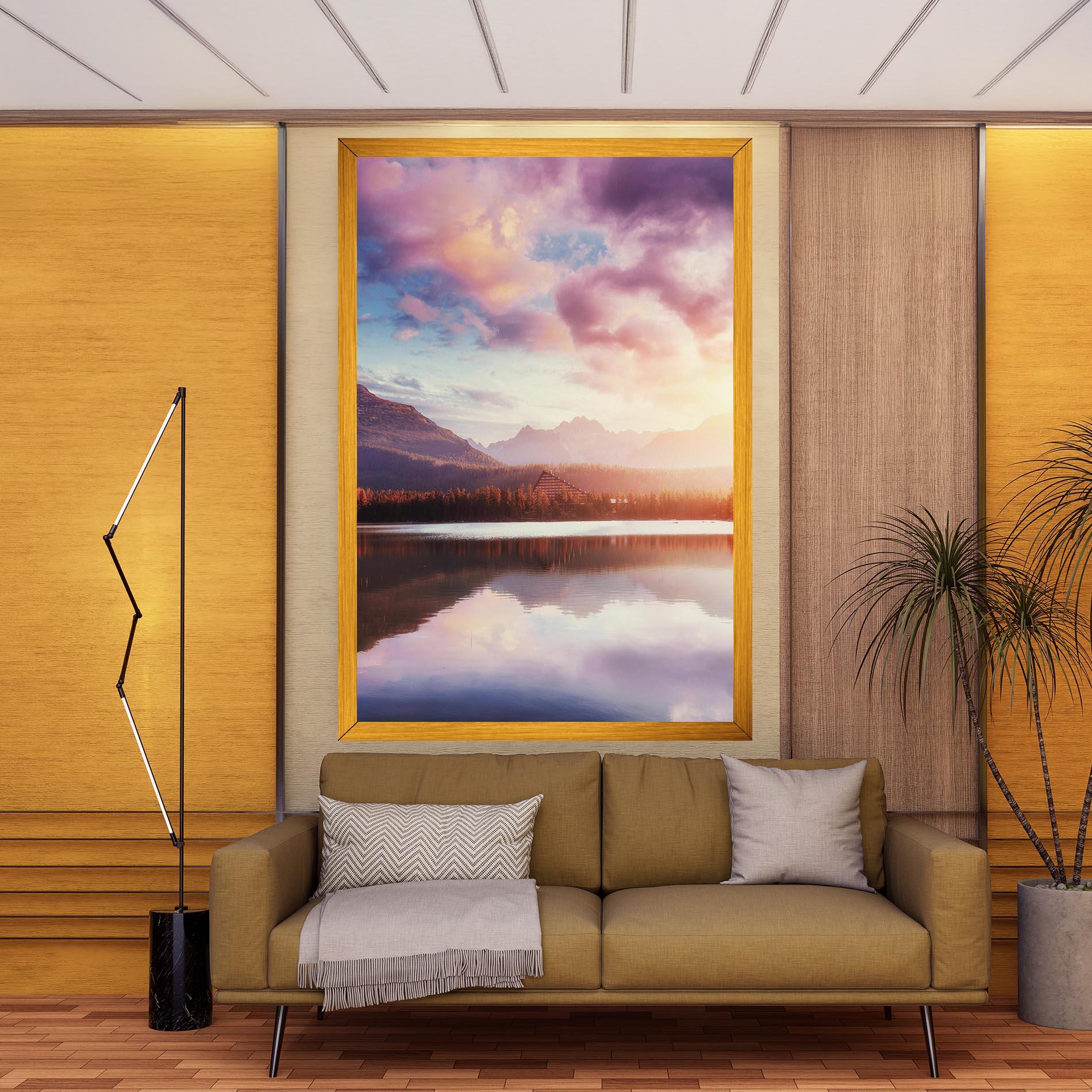 Leinwandbild Orange Lake Light mockup 9