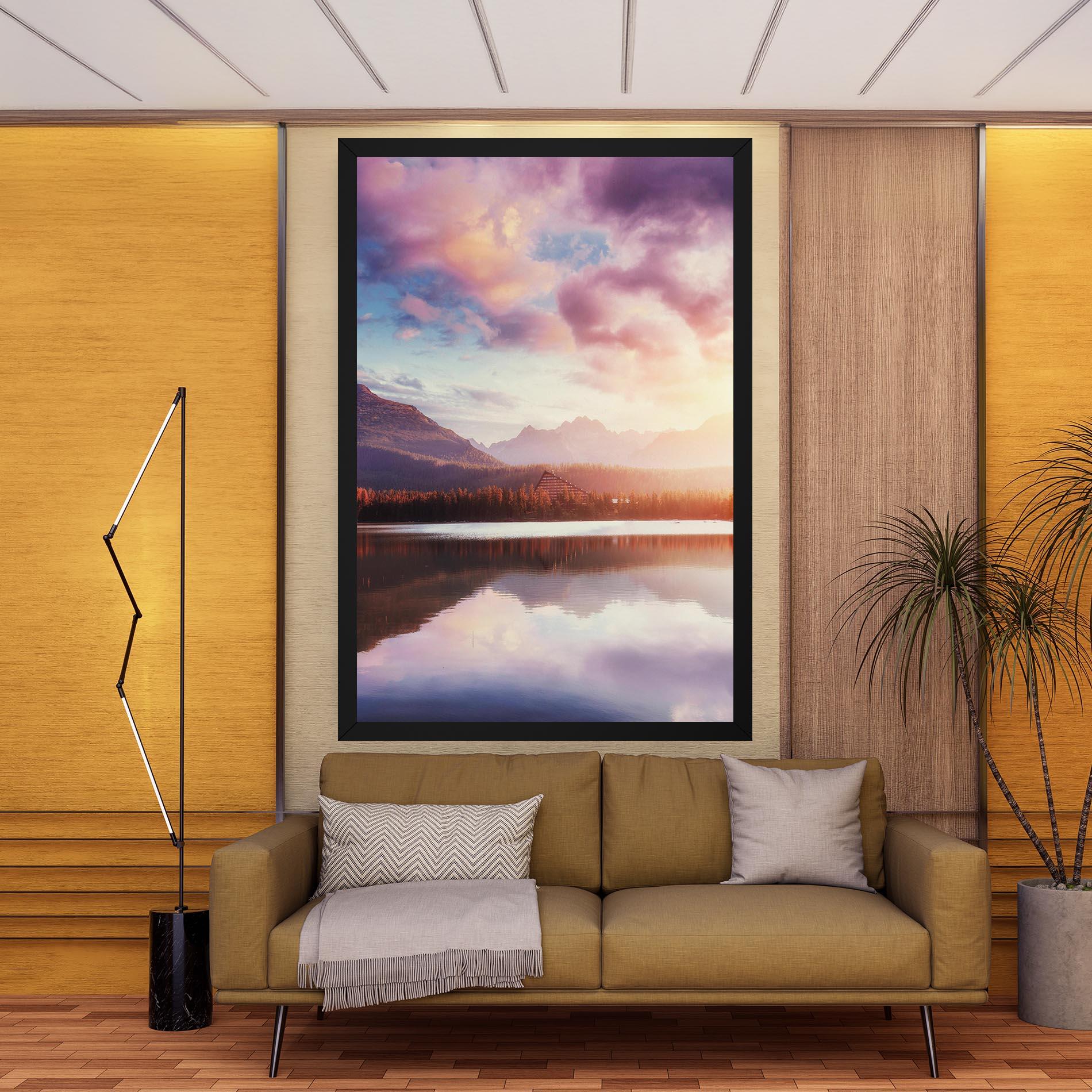 Leinwandbild Orange Lake Light mockup 9