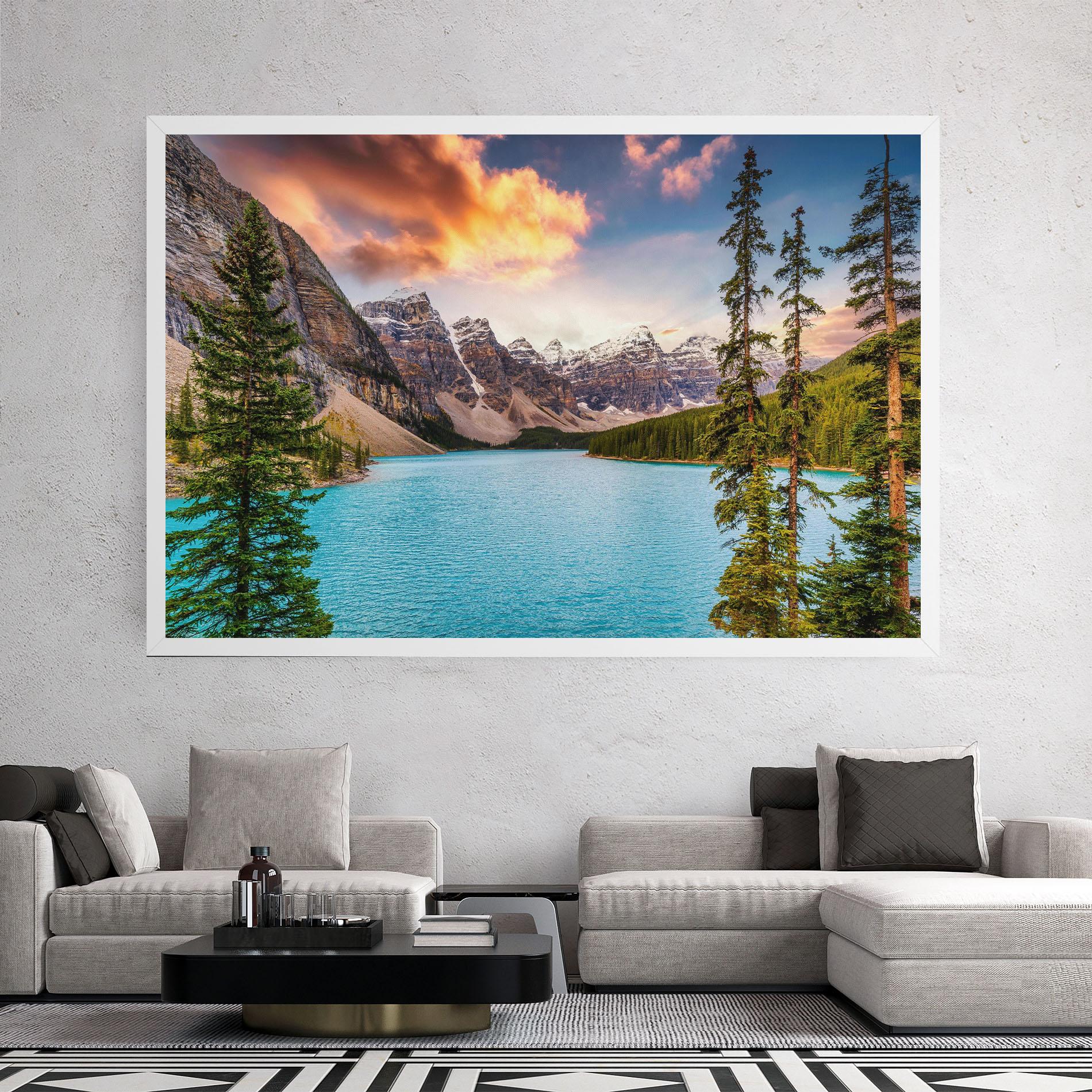 Leinwandbild Blue Magic Lake mockup 2