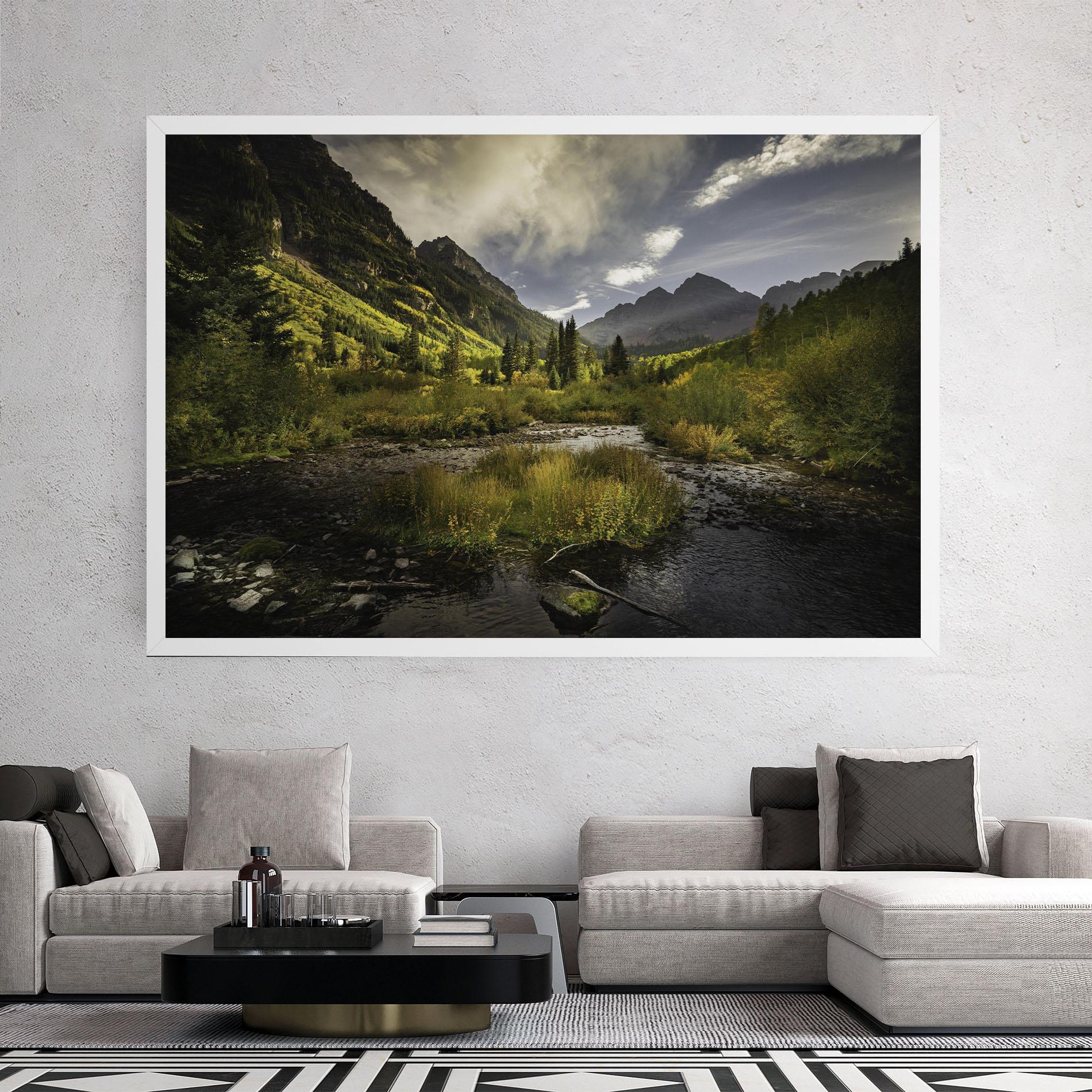 Leinwandbild Cloudy Lake mockup 2