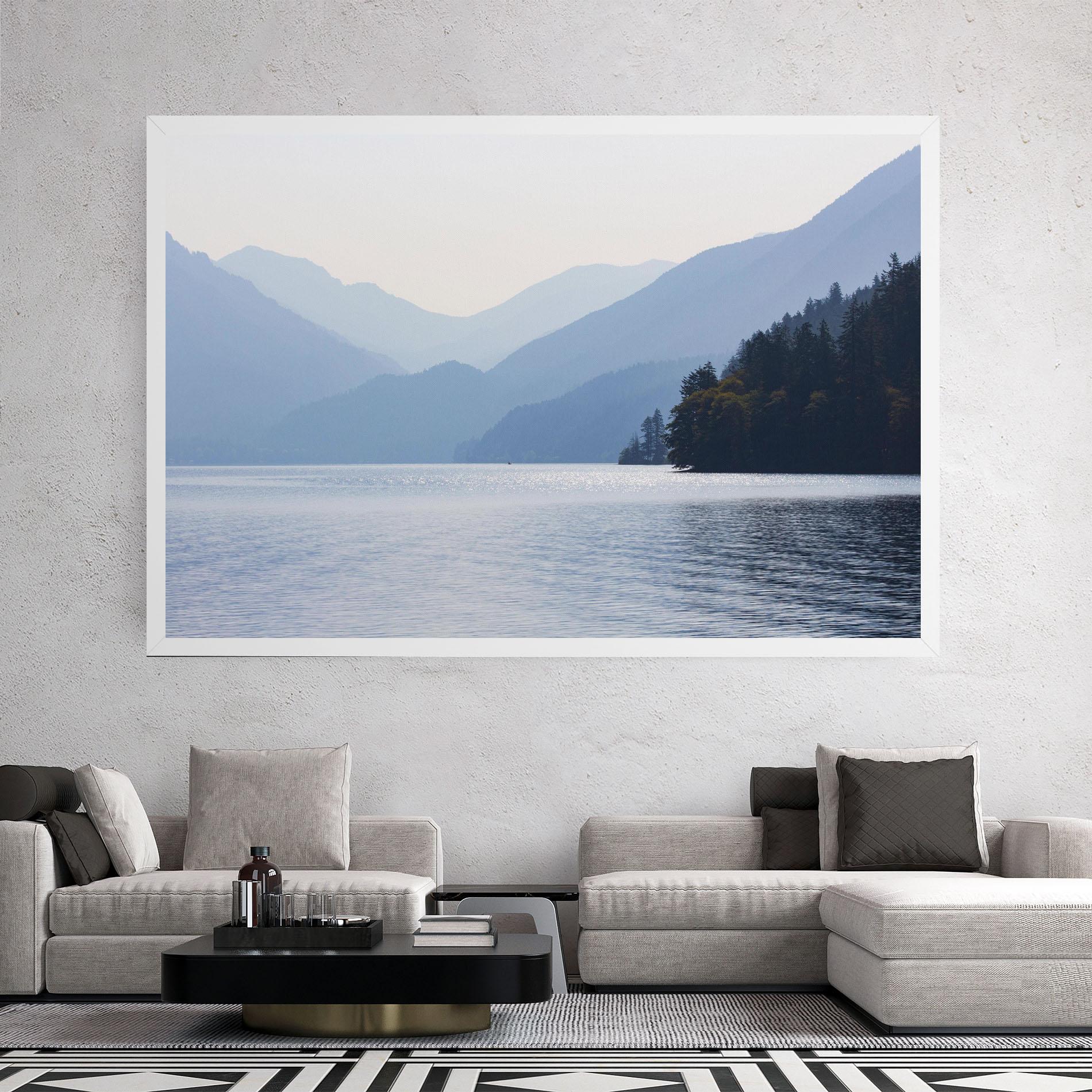 Leinwandbild Grey Lake View mockup 2