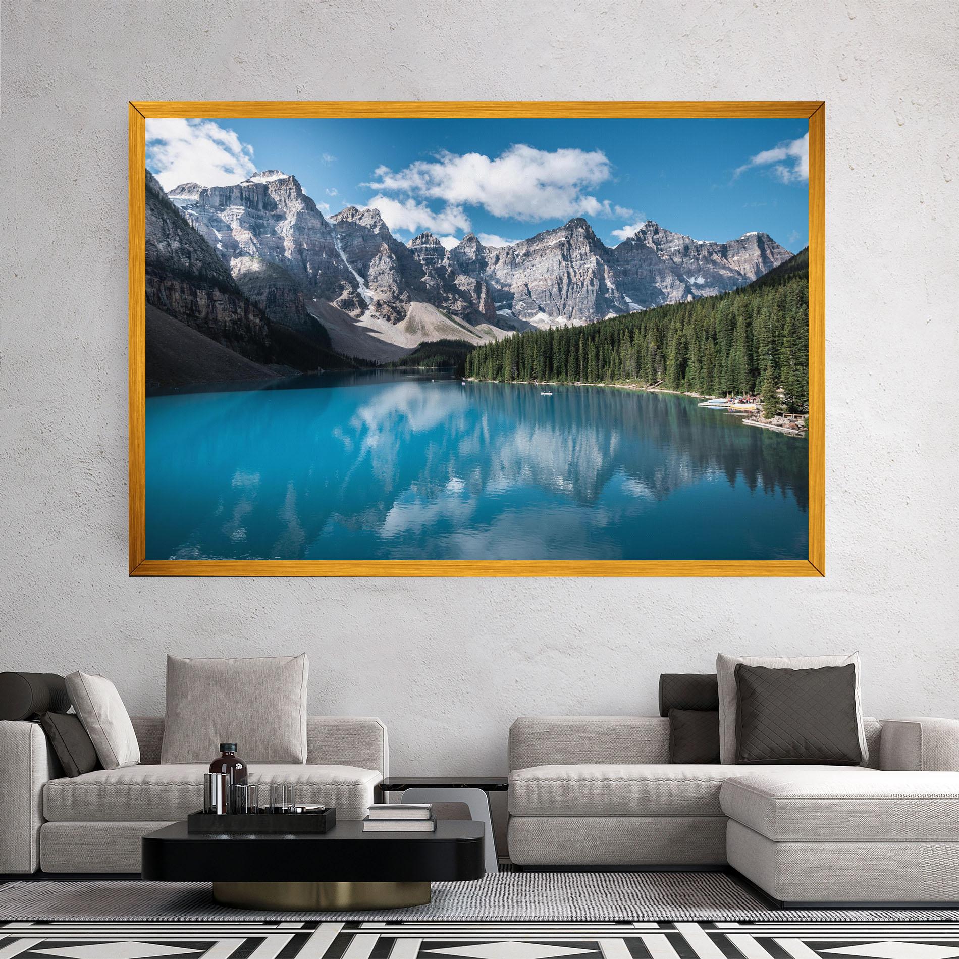 Leinwandbild Beautiful Lake Canada mockup 2