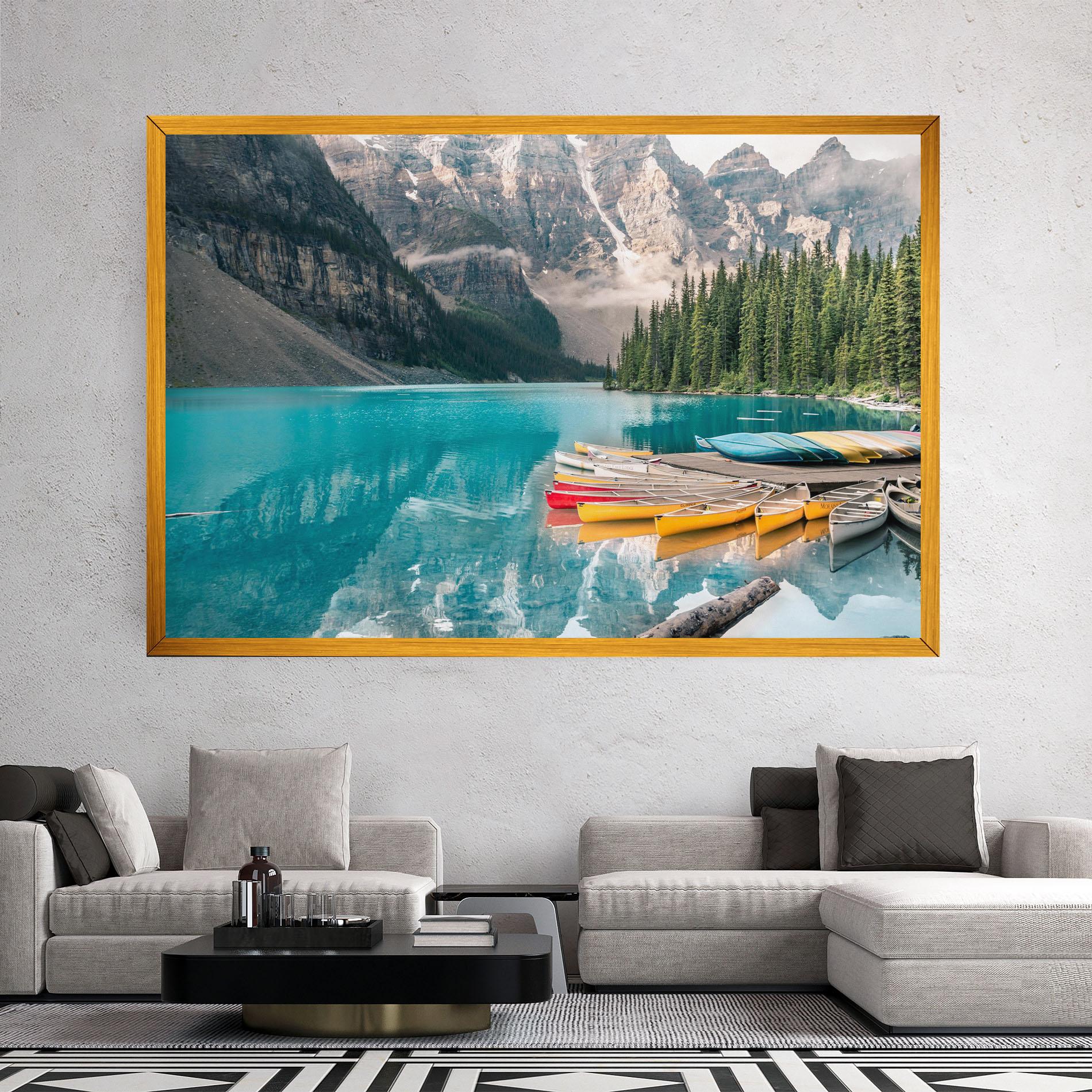 Leinwandbild Beautiful Moraine Lake mockup 2