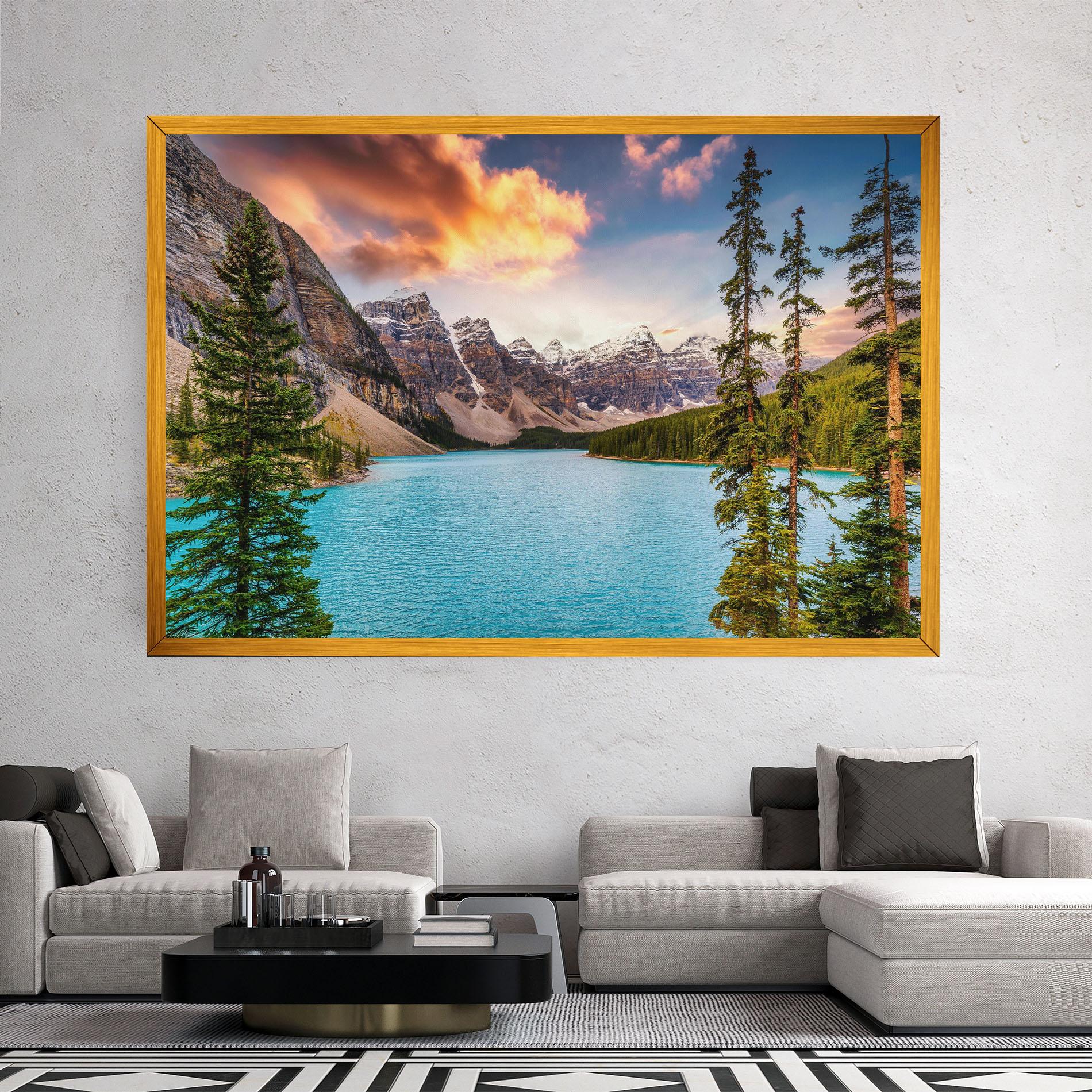 Leinwandbild Blue Magic Lake mockup 2