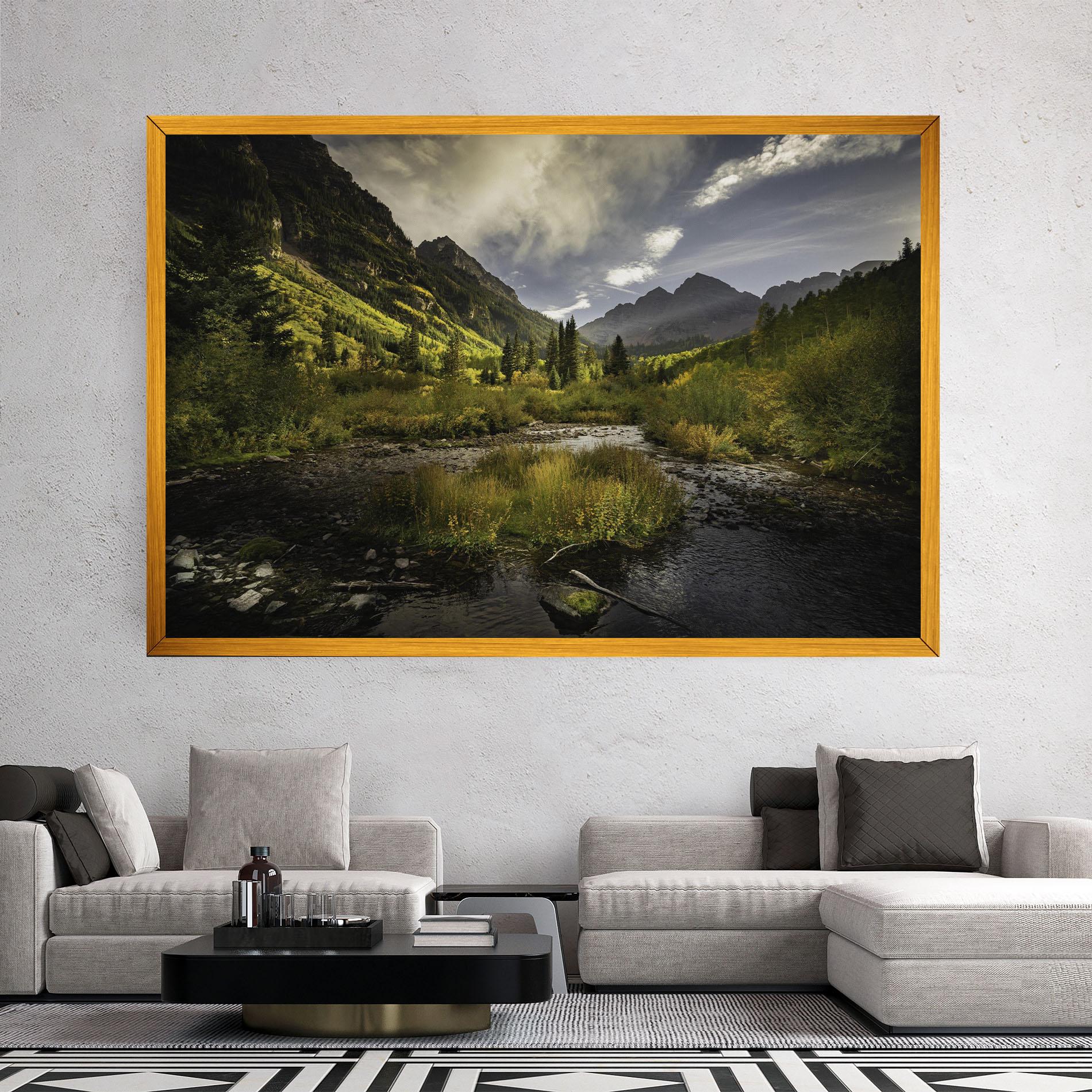 Leinwandbild Cloudy Lake mockup 2