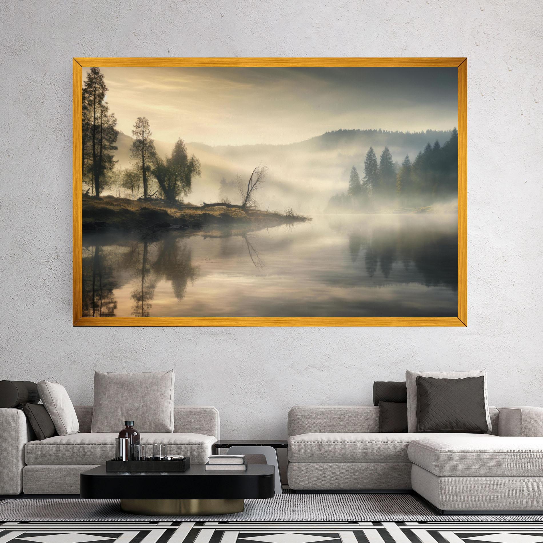 Leinwandbild Foggy Morning mockup 2