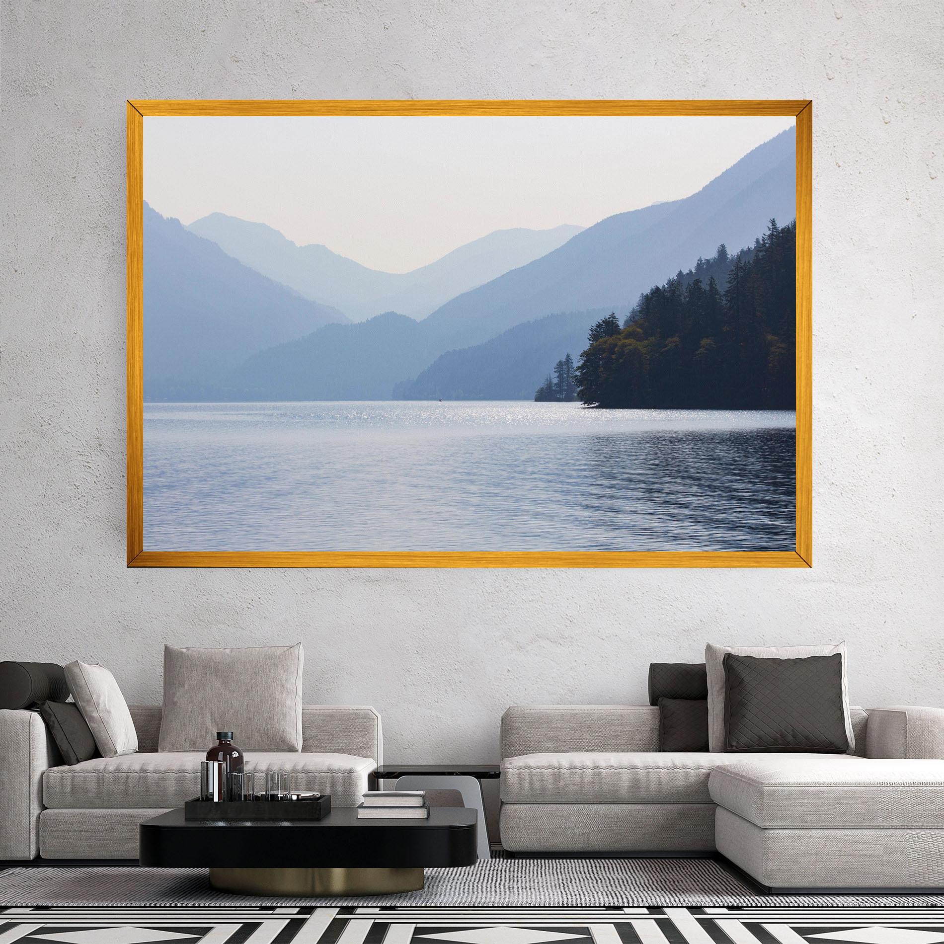 Leinwandbild Grey Lake View mockup 2