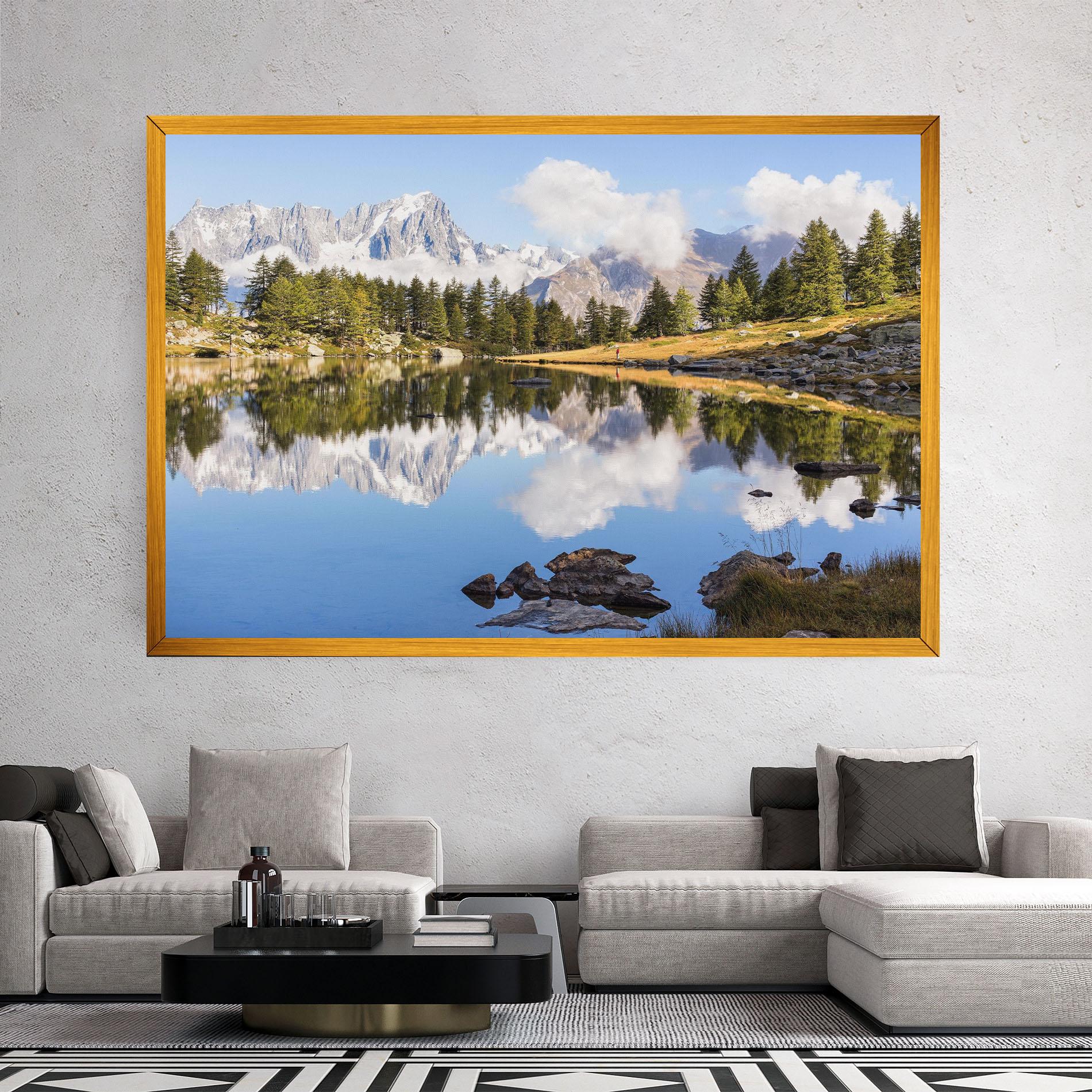Leinwandbild Mountain Reflection mockup 2
